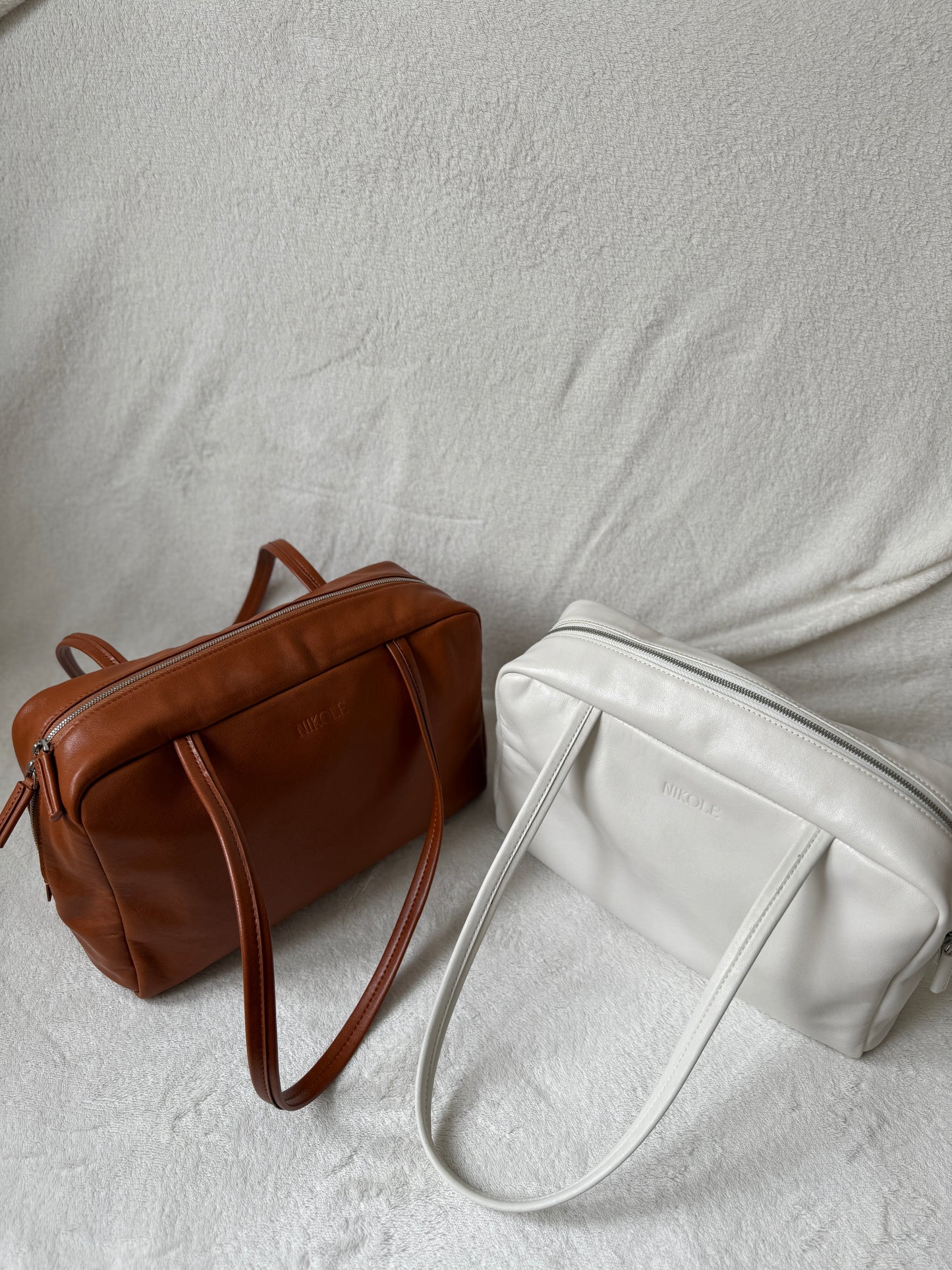 NIKOLÉ Leather Bag – Elegance in White