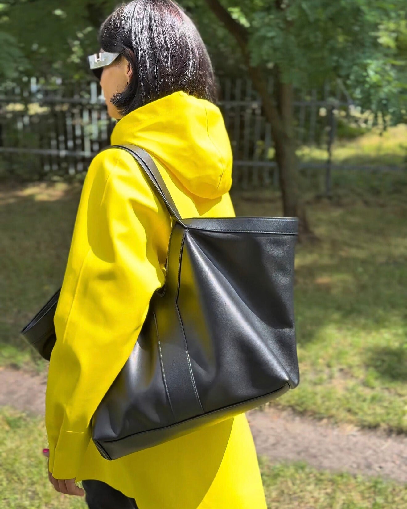 NIKOLÈ V-Luxe Tote – Large Genuine Leather Bag for 15” Laptop, Work & Everyday