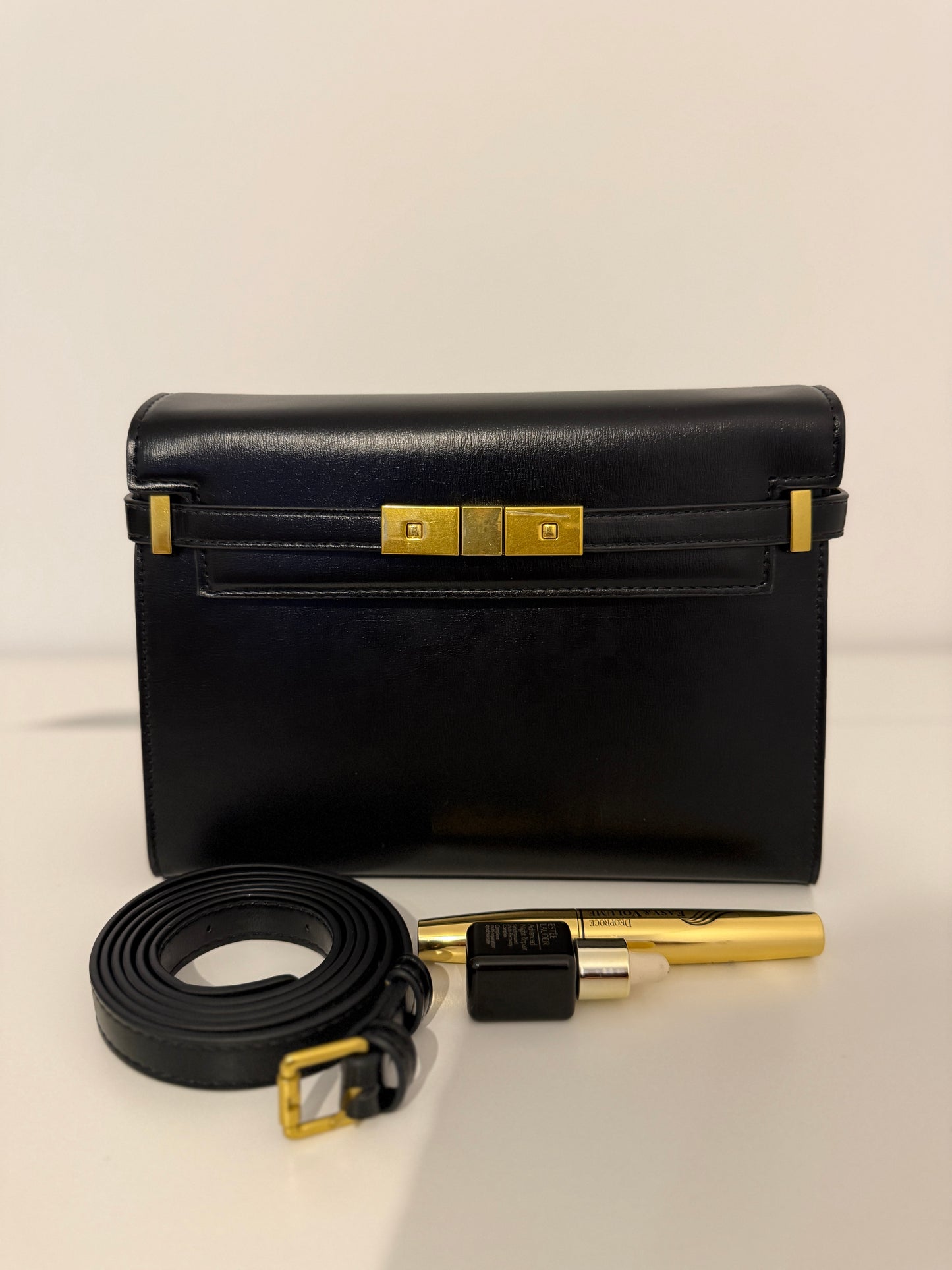 SONIA – Elegant Genuine Leather Crossbody Bag – Black