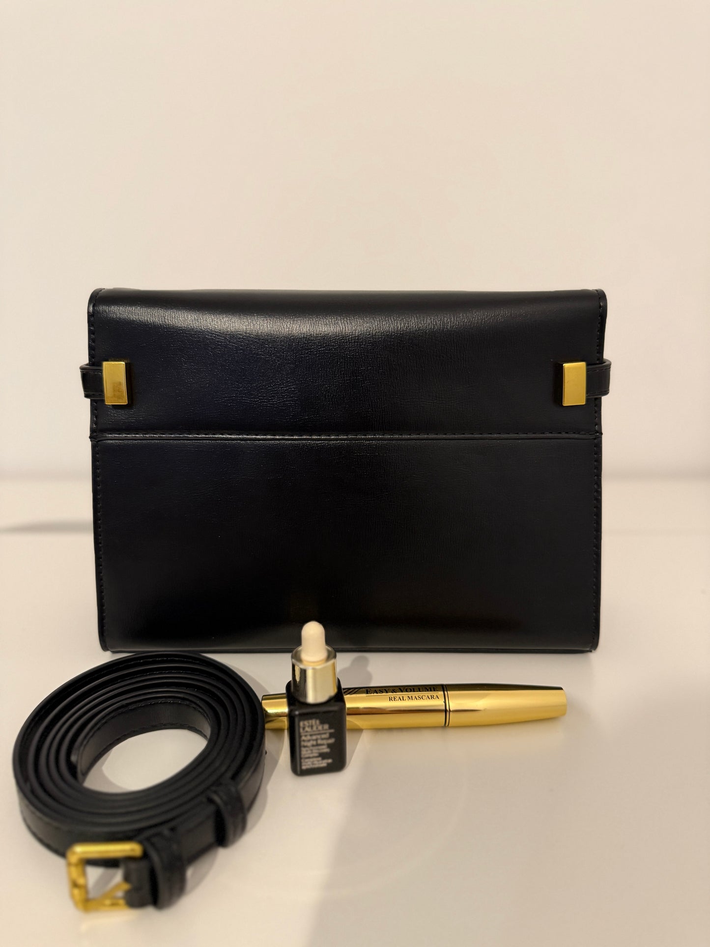 SONIA – Elegant Genuine Leather Crossbody Bag – Black