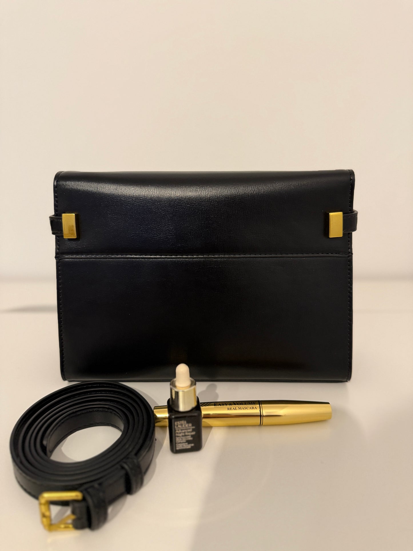 SONIA – Elegant Genuine Leather Crossbody Bag – Black