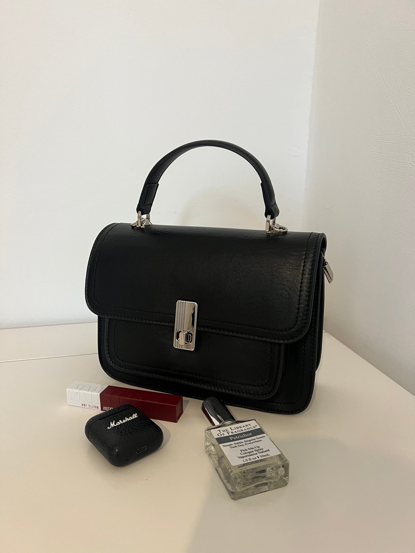 ARIA — Genuine Leather Black Bag