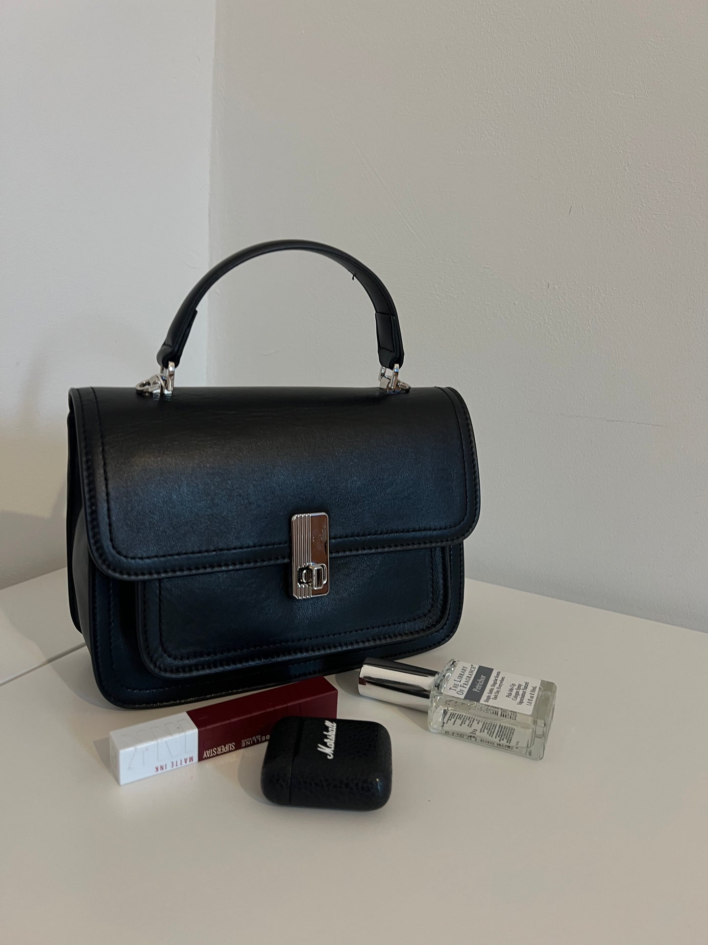 ARIA — Genuine Leather Black Bag