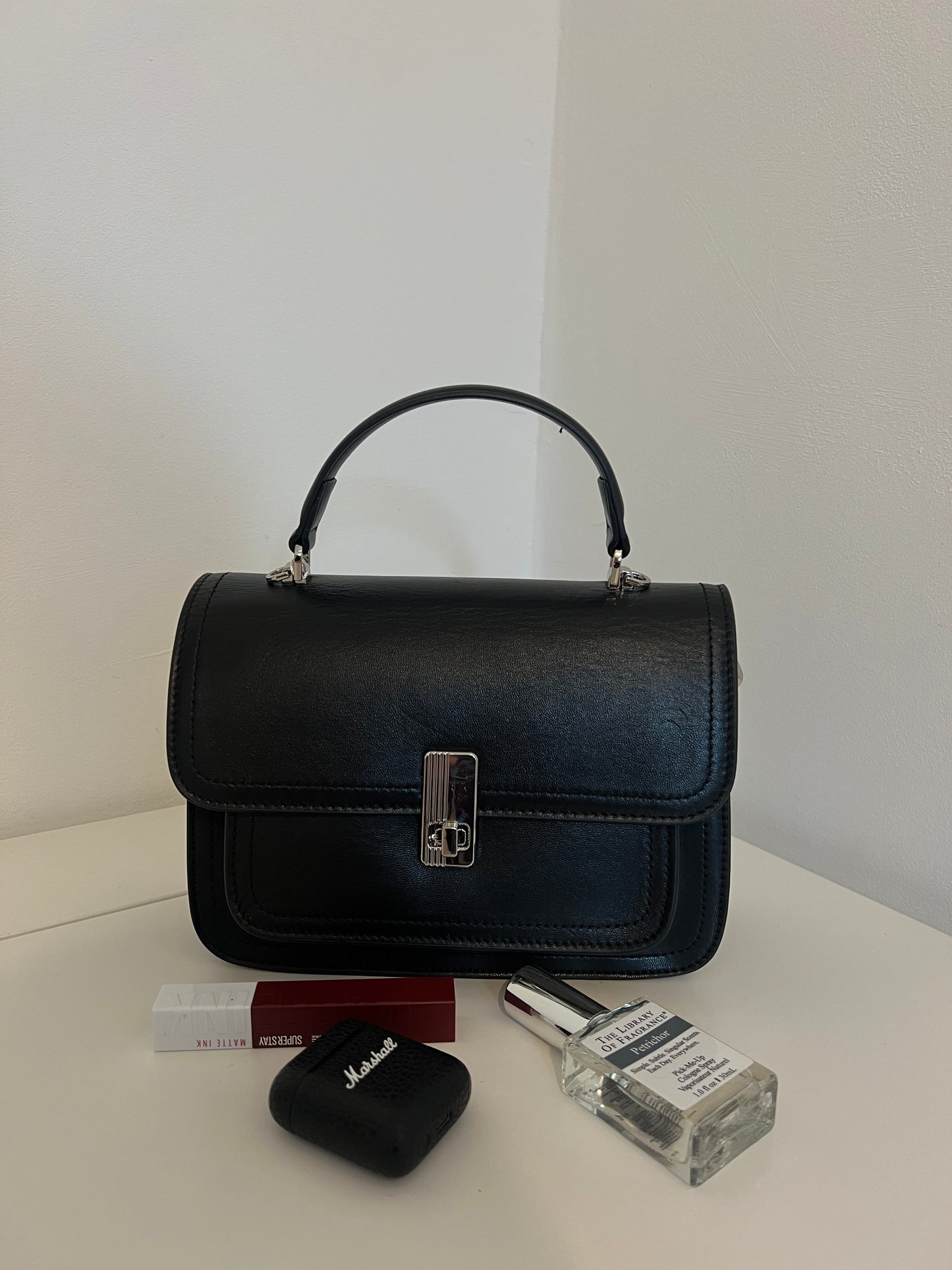 ARIA — Genuine Leather Black Bag