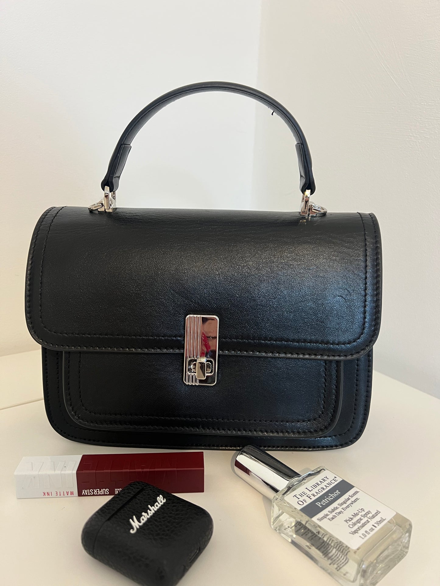 ARIA — Genuine Leather Black Bag