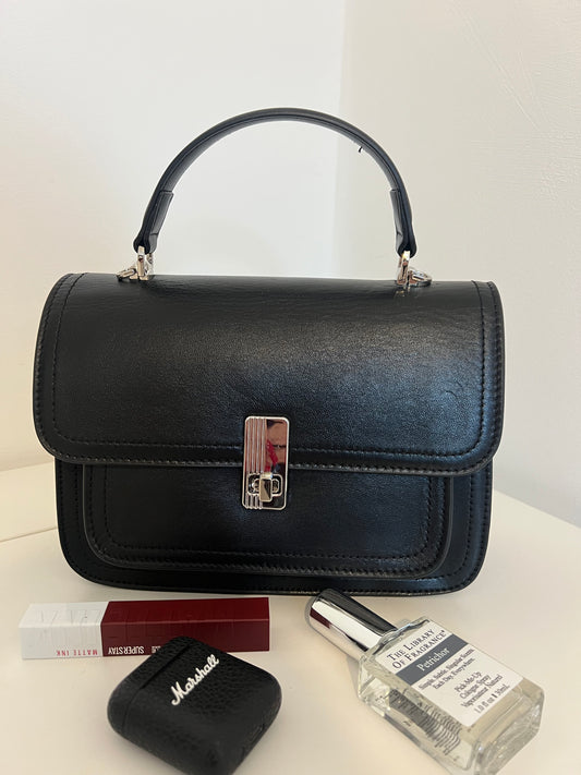ARIA — Genuine Leather Black Bag