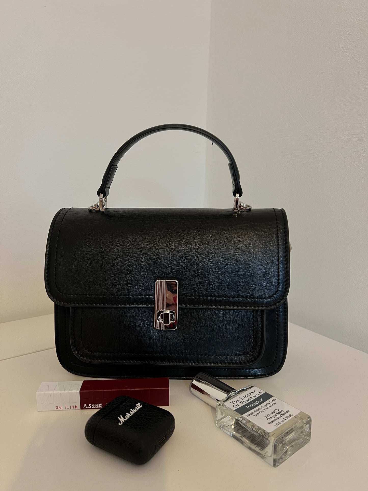 ARIA — Genuine Leather Black Bag