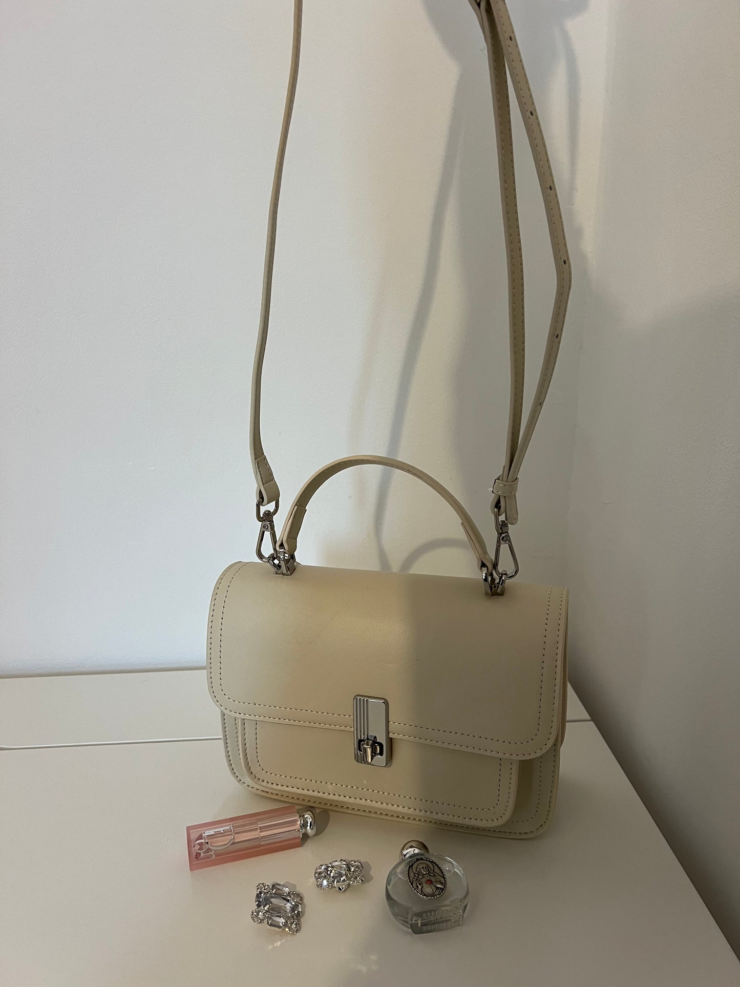 ARIA — Genuine Leather Ivory Bag