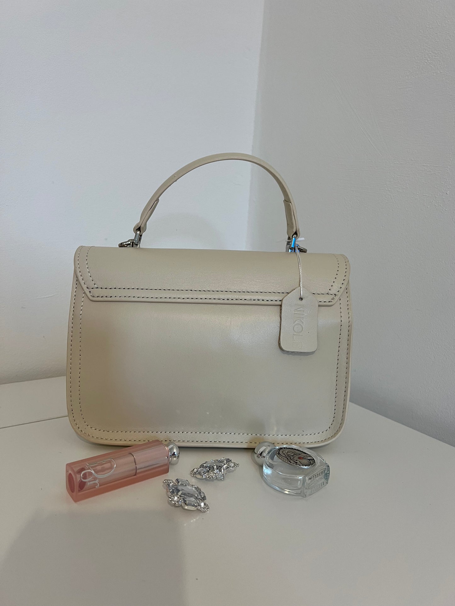 ARIA — Genuine Leather Ivory Bag