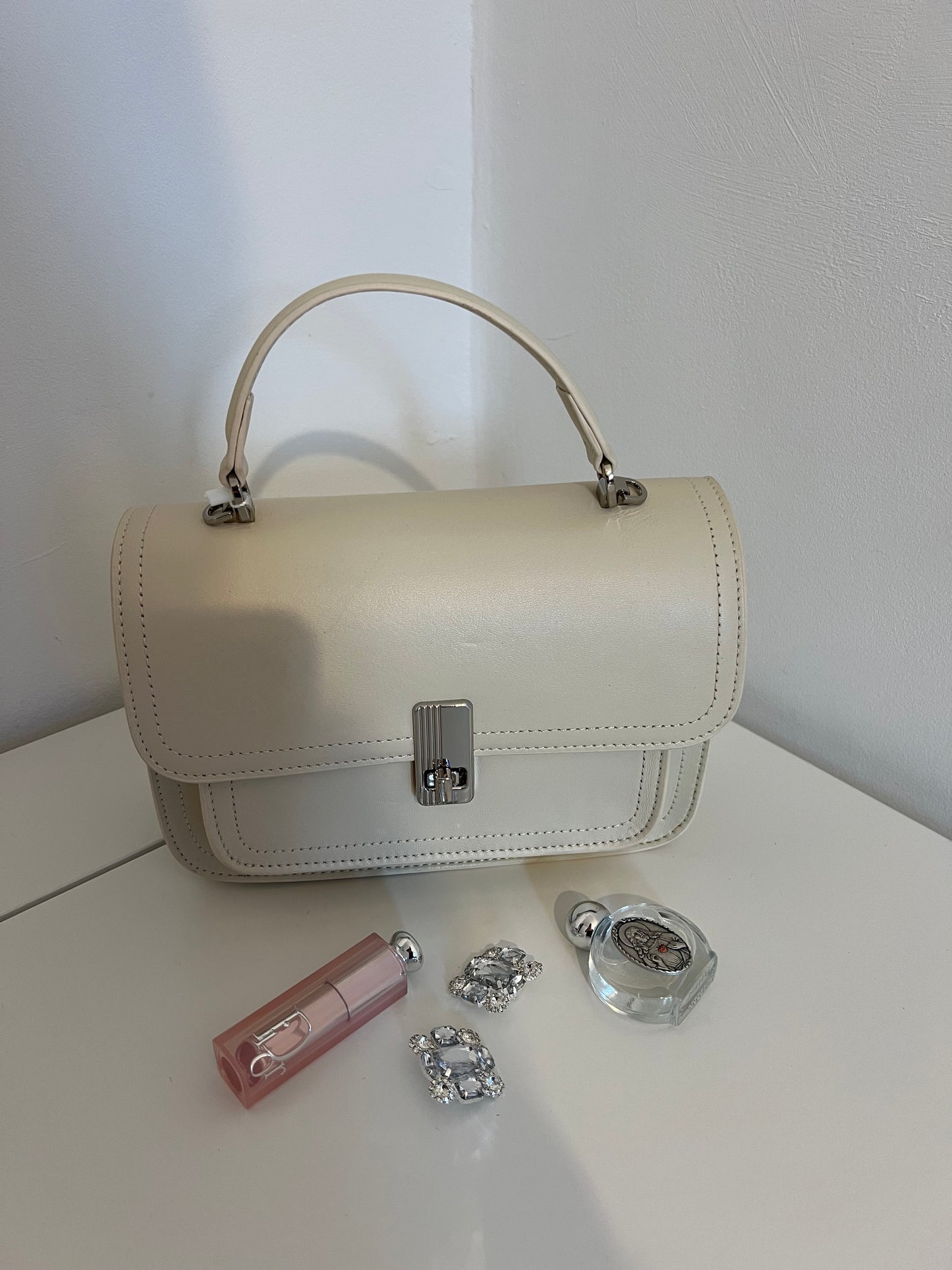 ARIA — Genuine Leather Ivory Bag