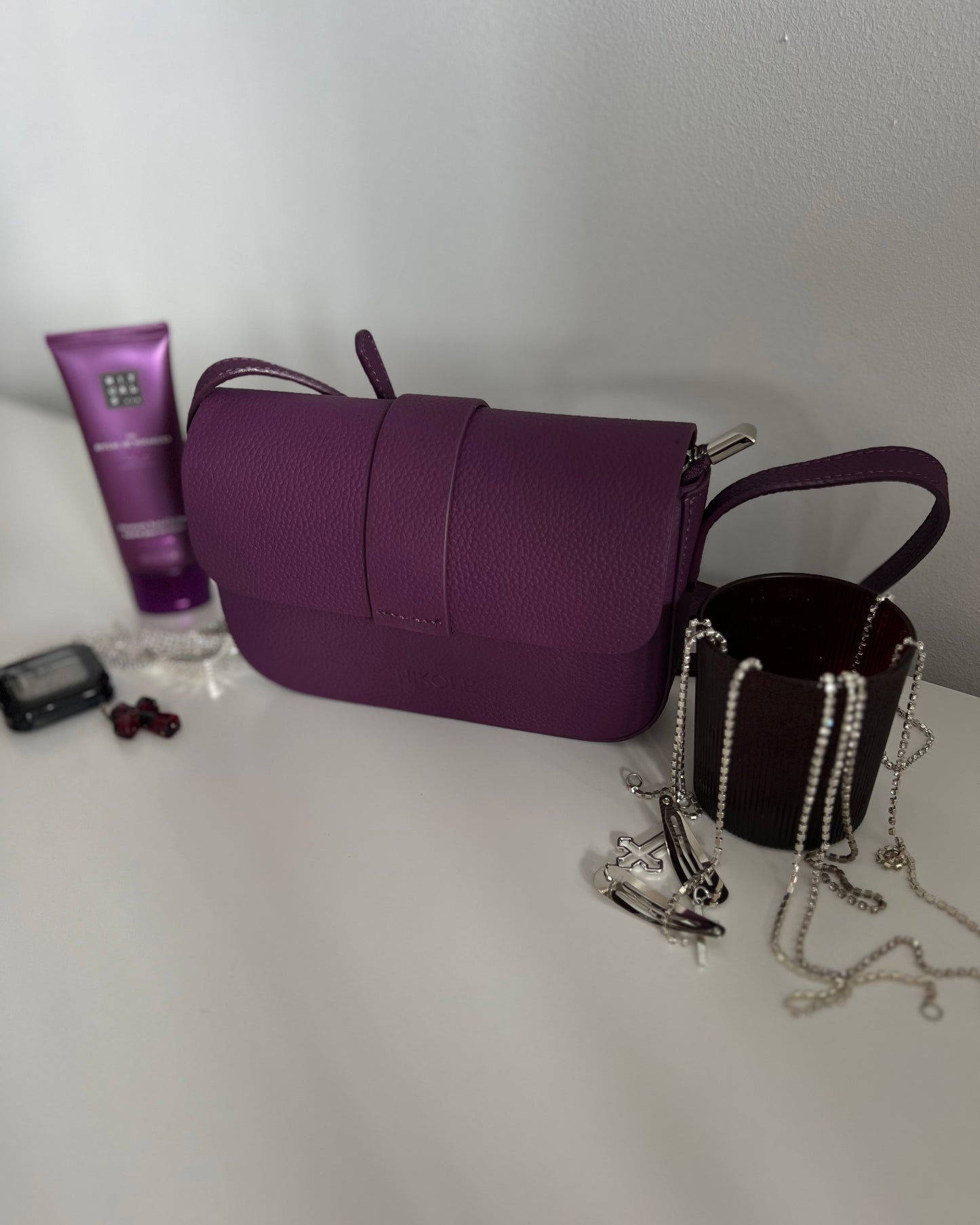 CLASSIC — Genuine Leather Plum Purple Bag