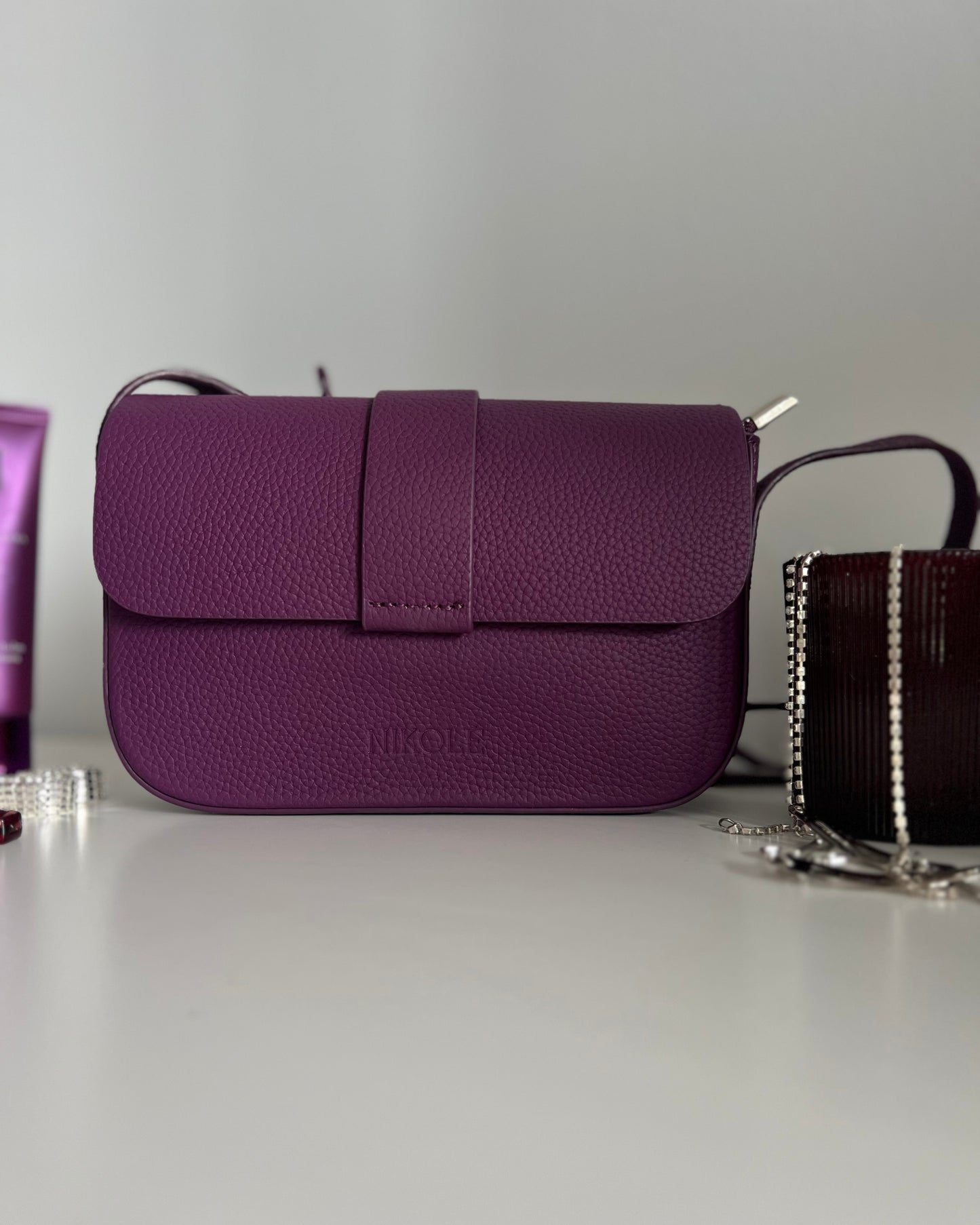 CLASSIC — Genuine Leather Plum Purple Bag