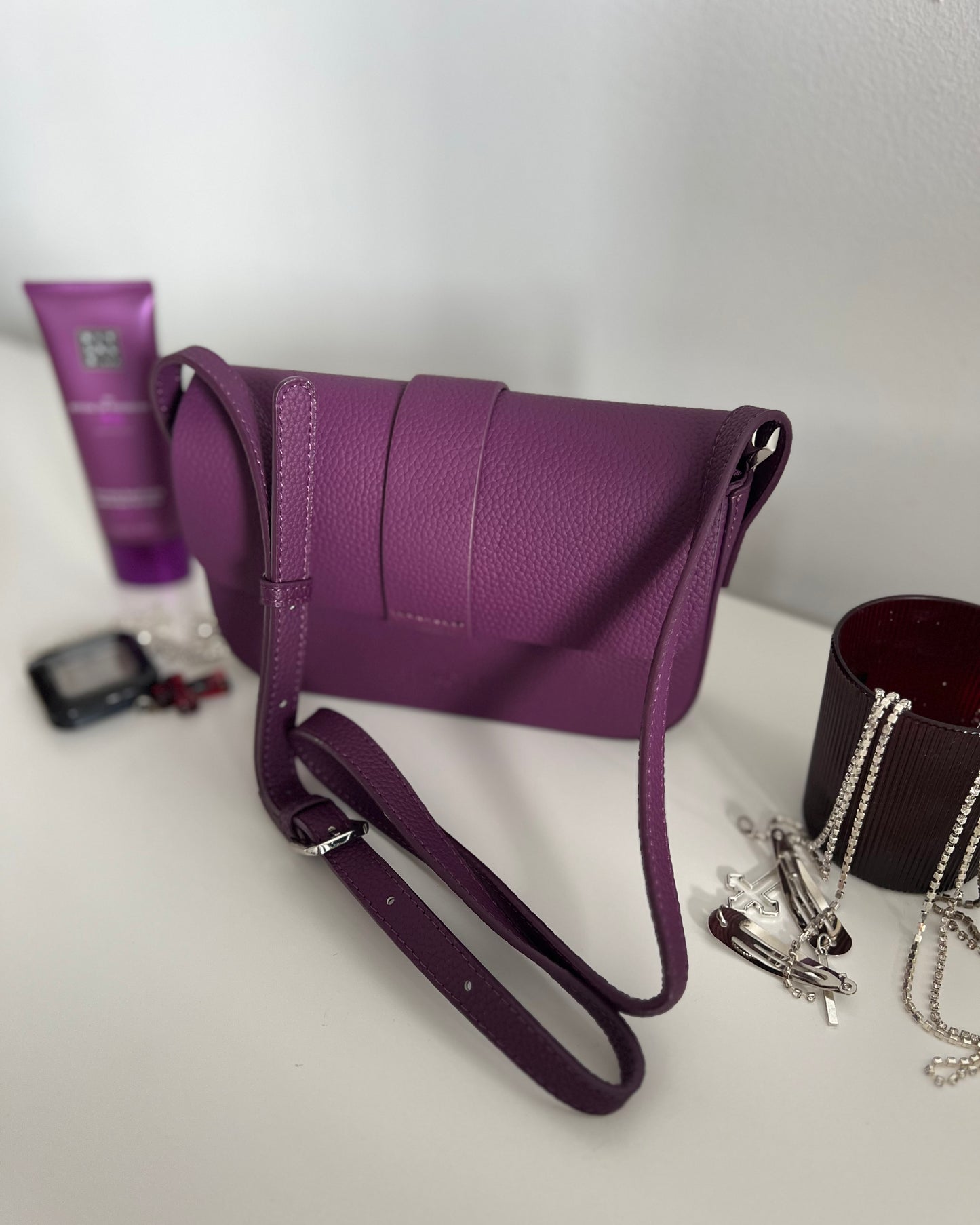 CLASSIC — Genuine Leather Plum Purple Bag