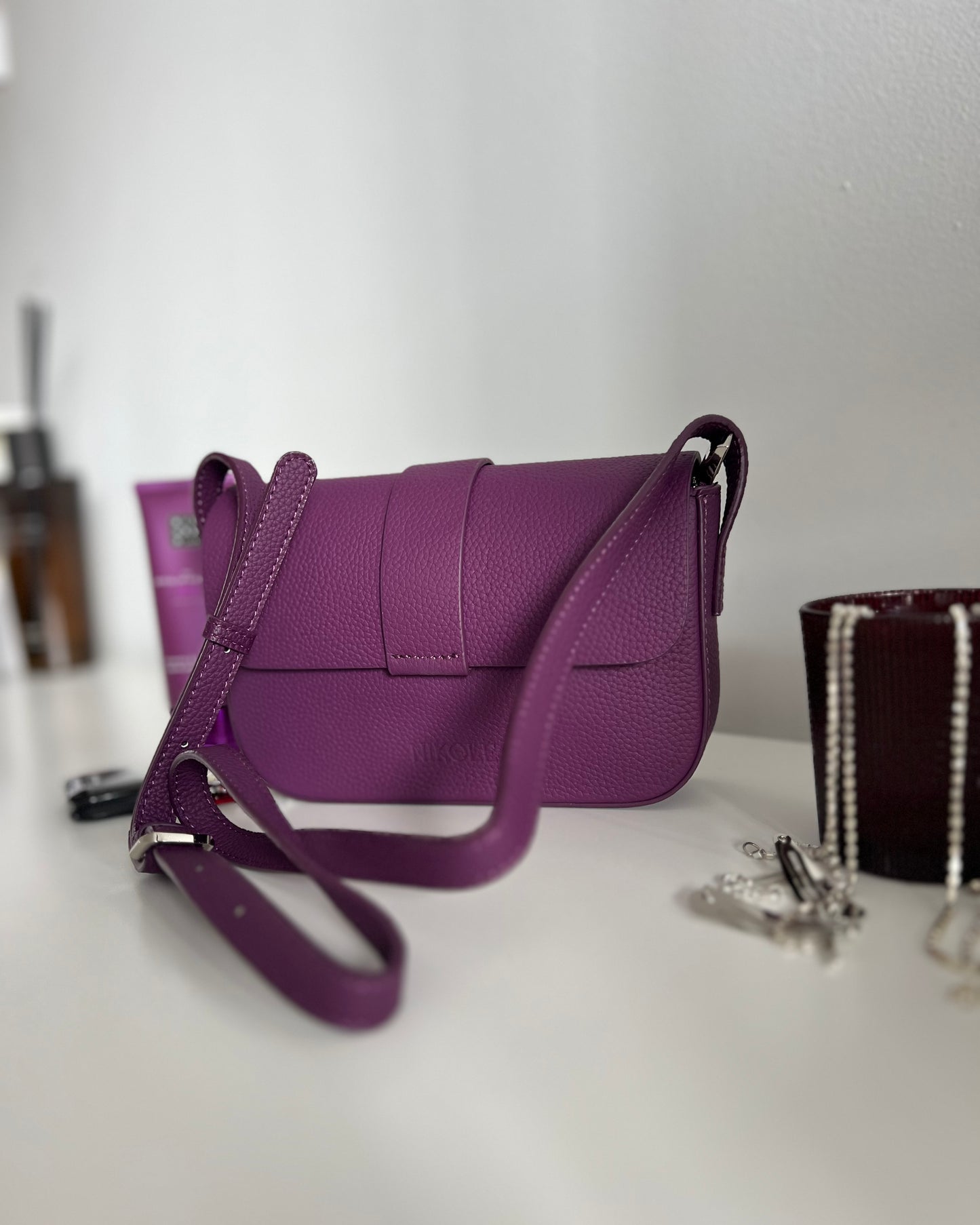 CLASSIC — Genuine Leather Plum Purple Bag
