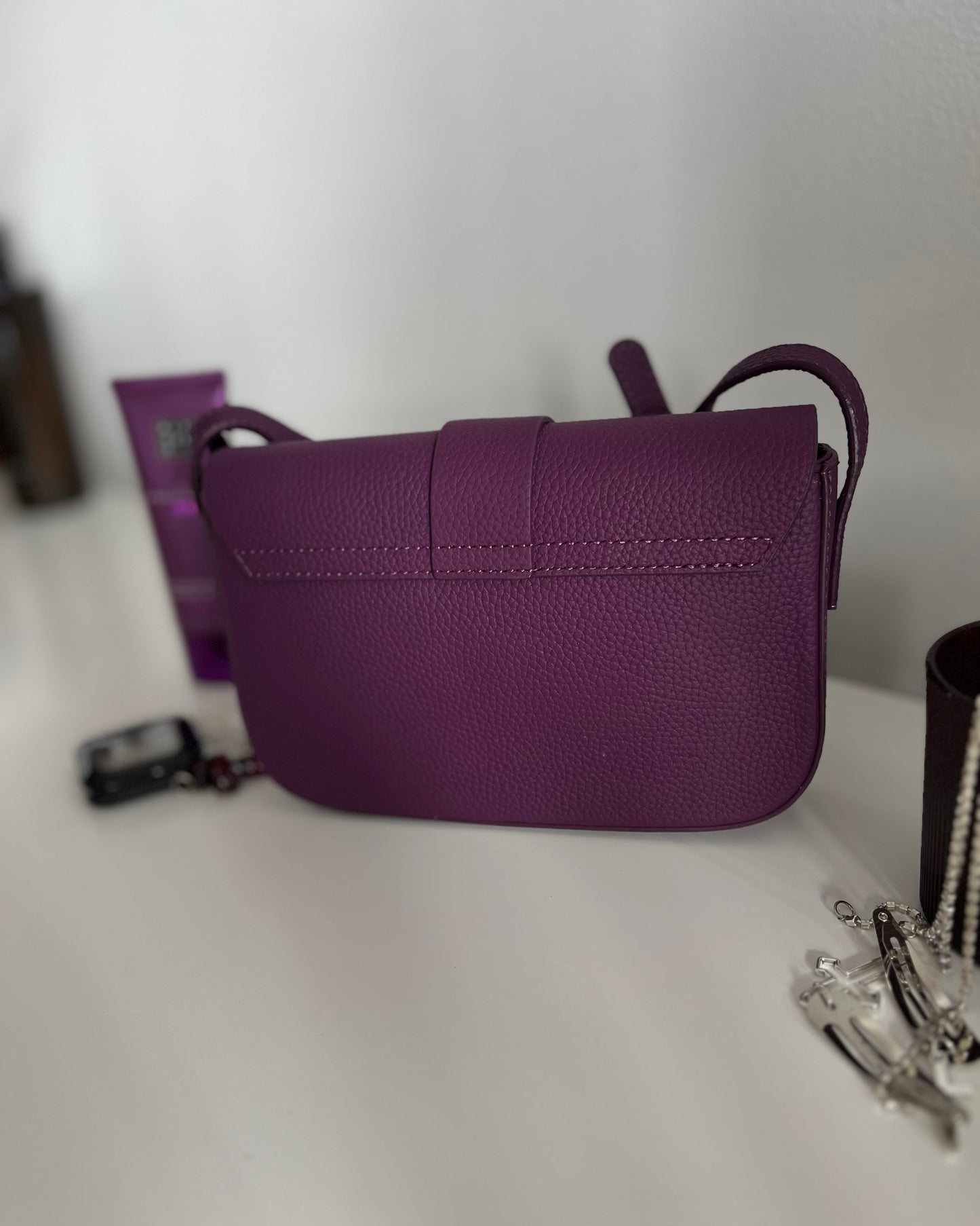 CLASSIC — Genuine Leather Plum Purple Bag