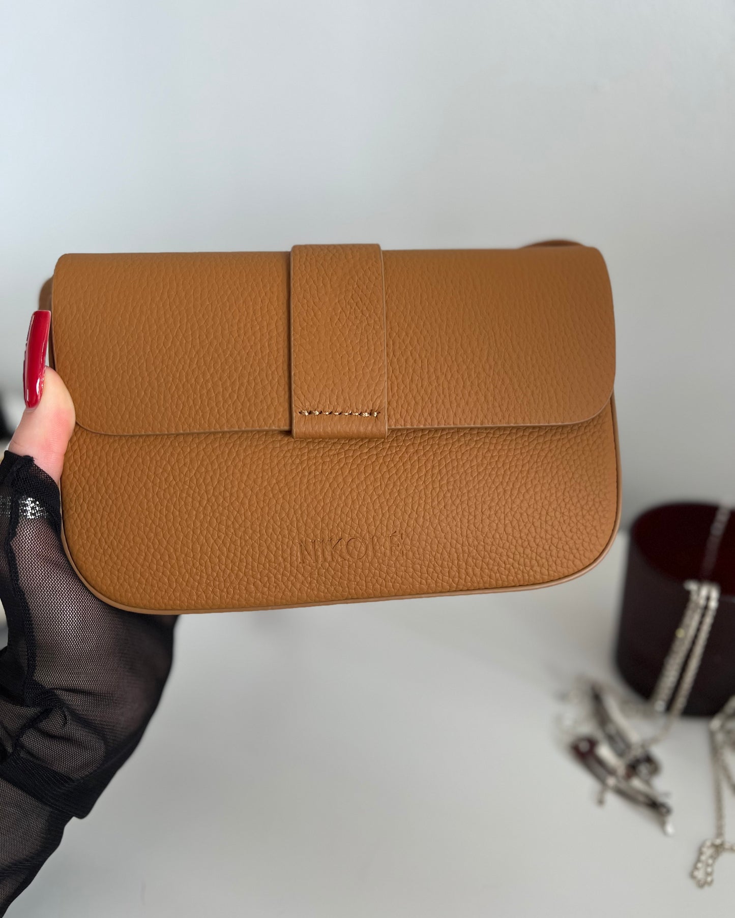 CLASSIC — Genuine Leather Caramel Bag