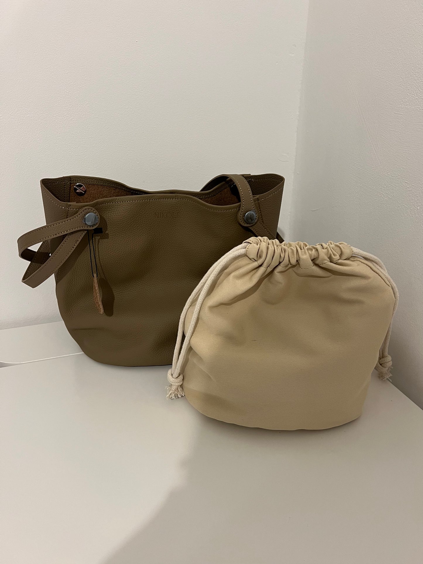 Bucket Bag – Natural Leather – Warm Caramel