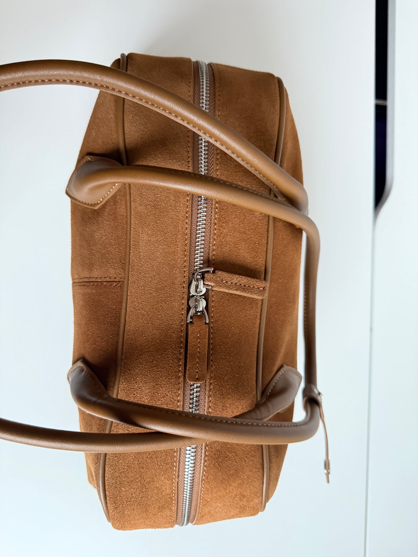 Nina - Caramel Suede Leather Bag – 100% Natural Leather