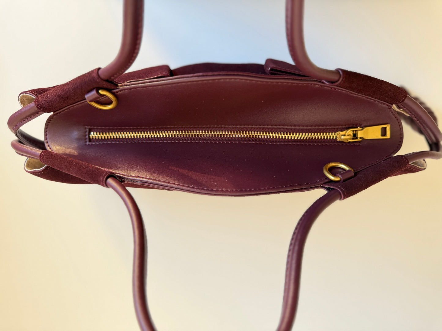 Michelle Suede Crossbody Bag – Burgundy | Natural Suede & Leather