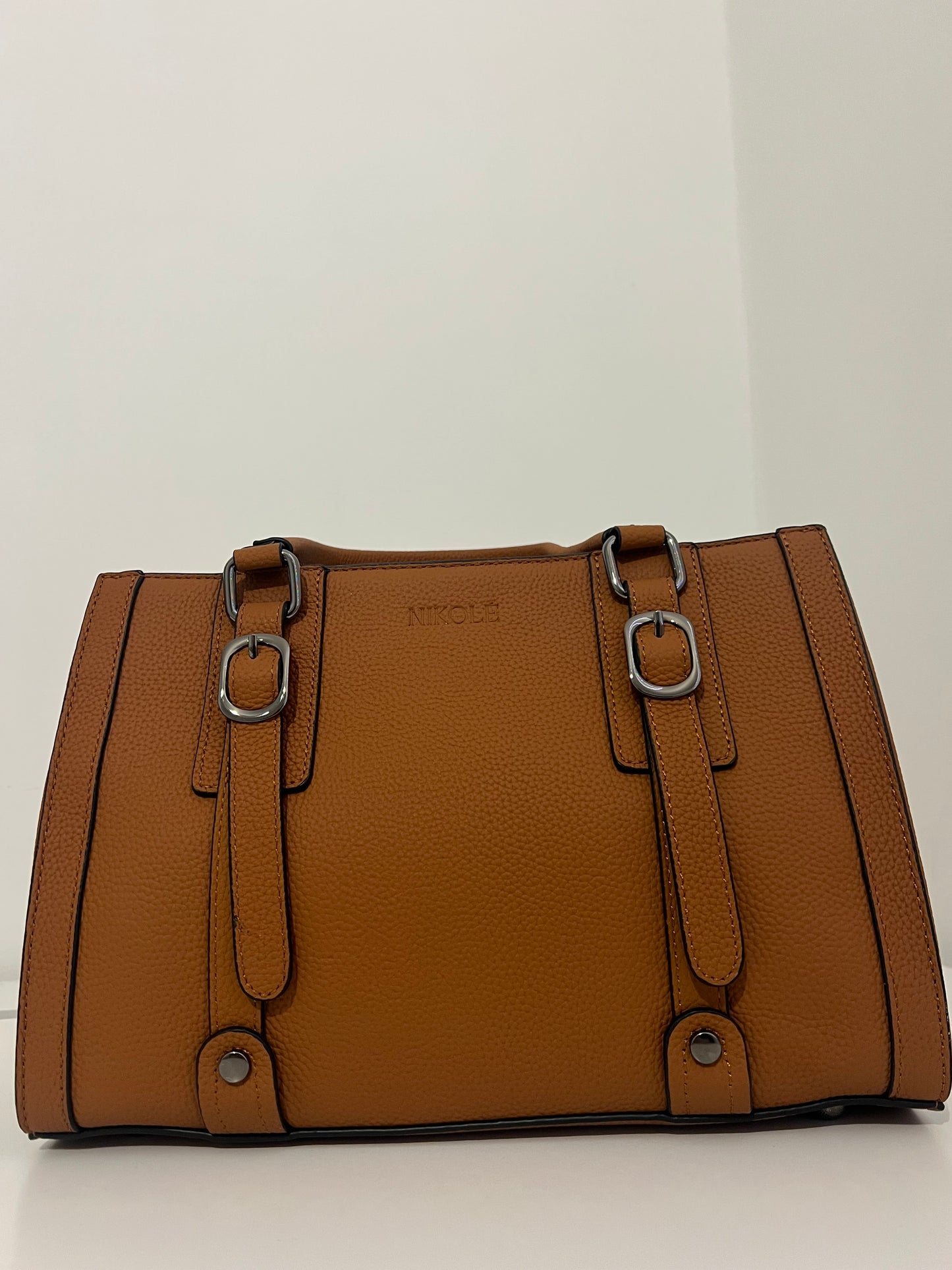 NIKOLÈ Caramel Tote – Stylish Genuine Leather Handbag for Everyday Elegance