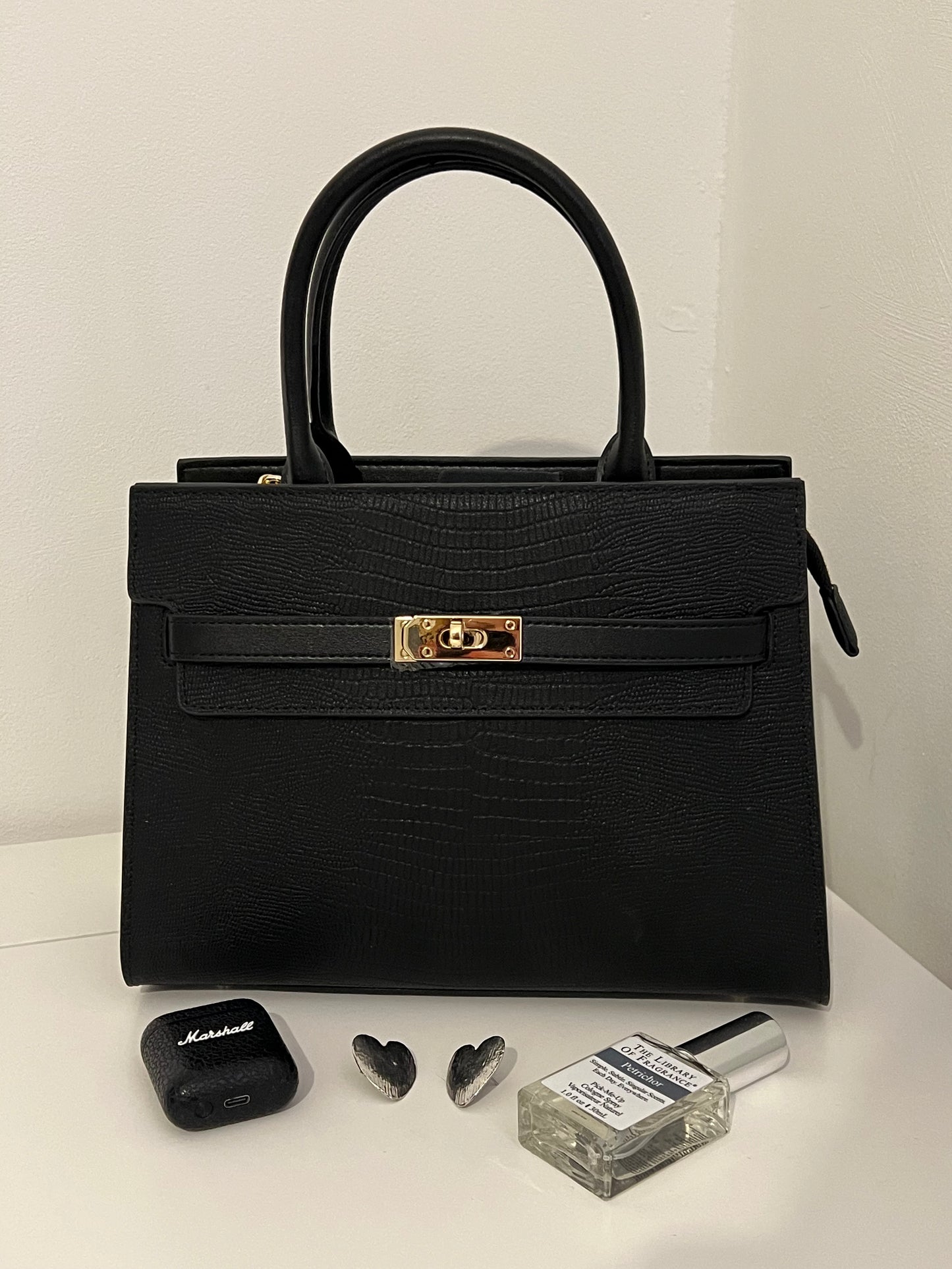 NICOLE – Julia Bag (Black, Natural Leather)