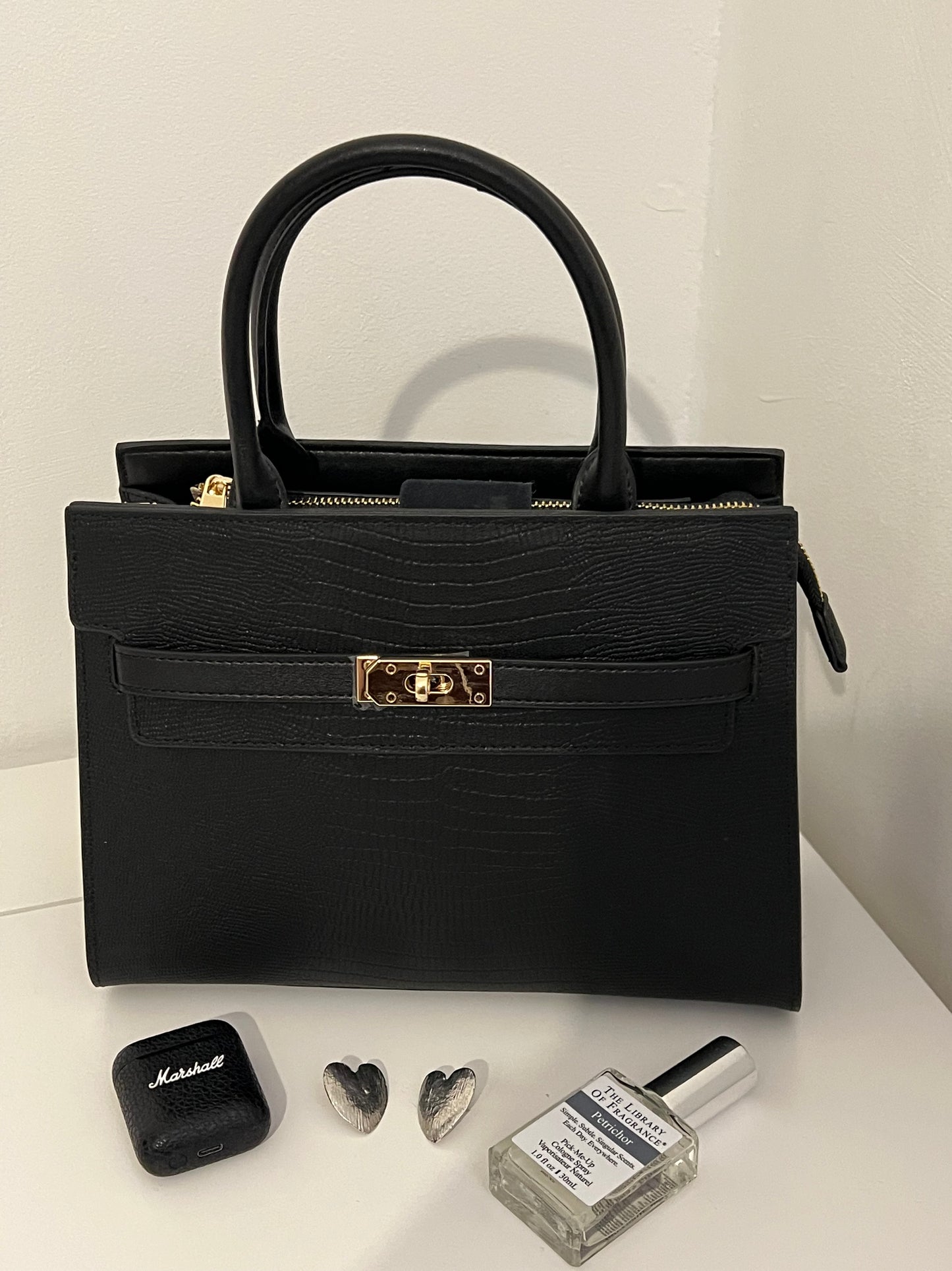 NICOLE – Julia Bag (Black, Natural Leather)