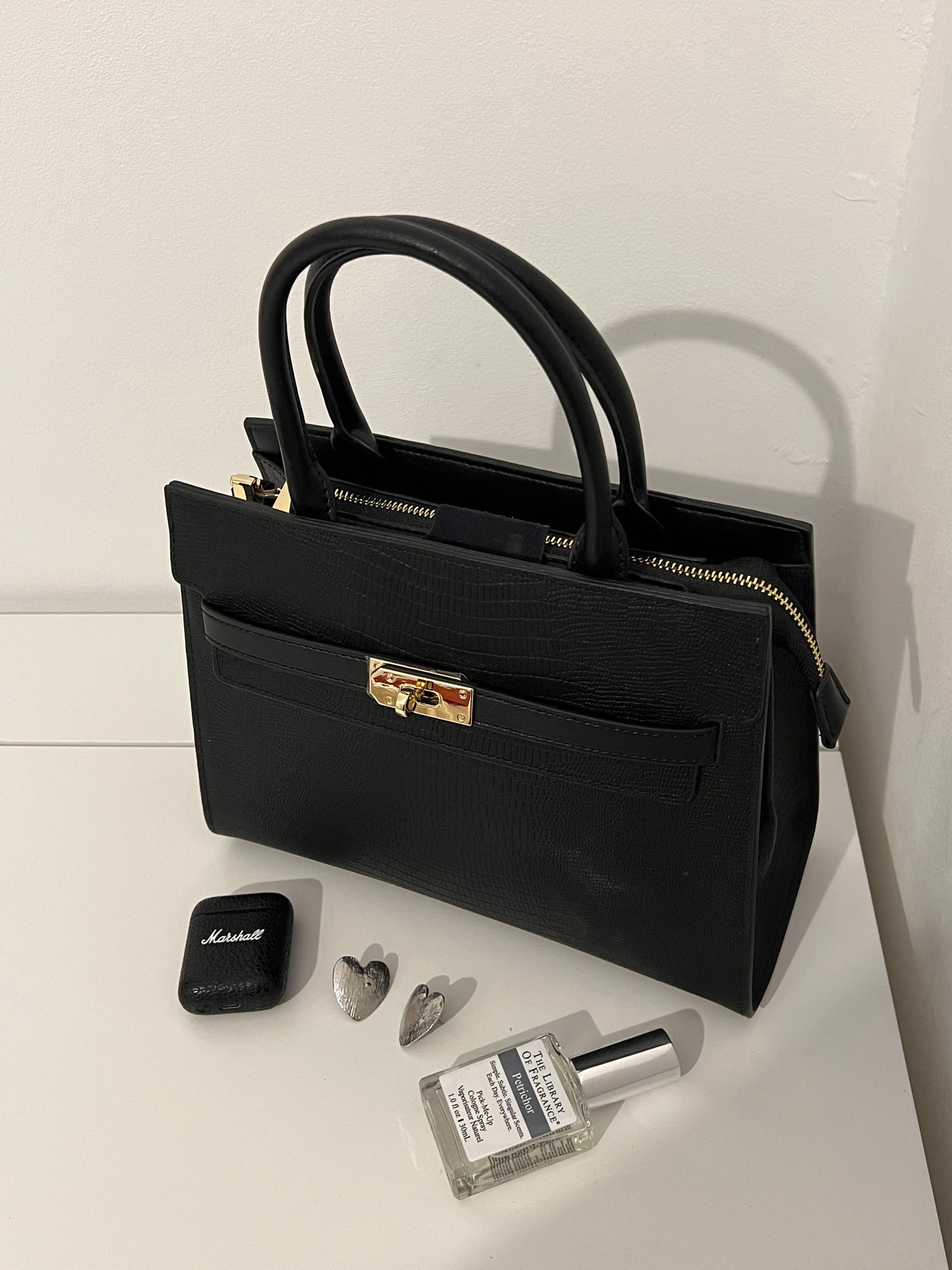 NICOLE – Julia Bag (Black, Natural Leather)