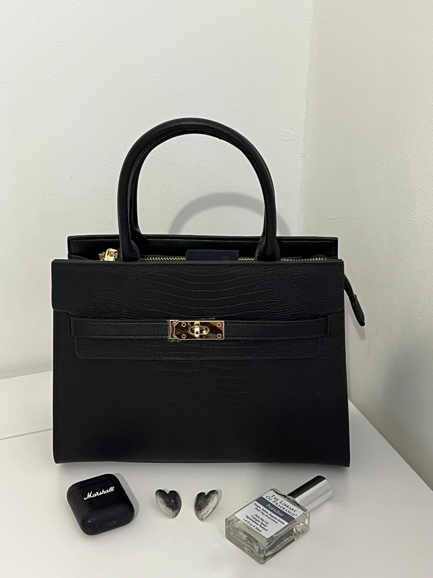 NICOLE – Julia Bag (Black, Natural Leather)
