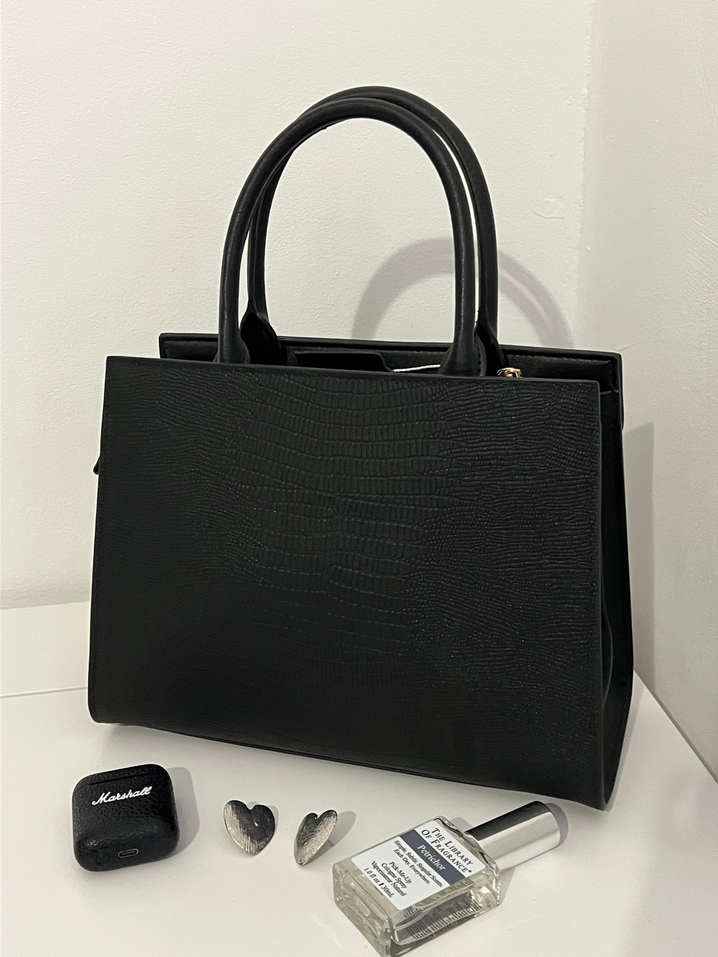 NICOLE – Julia Bag (Black, Natural Leather)