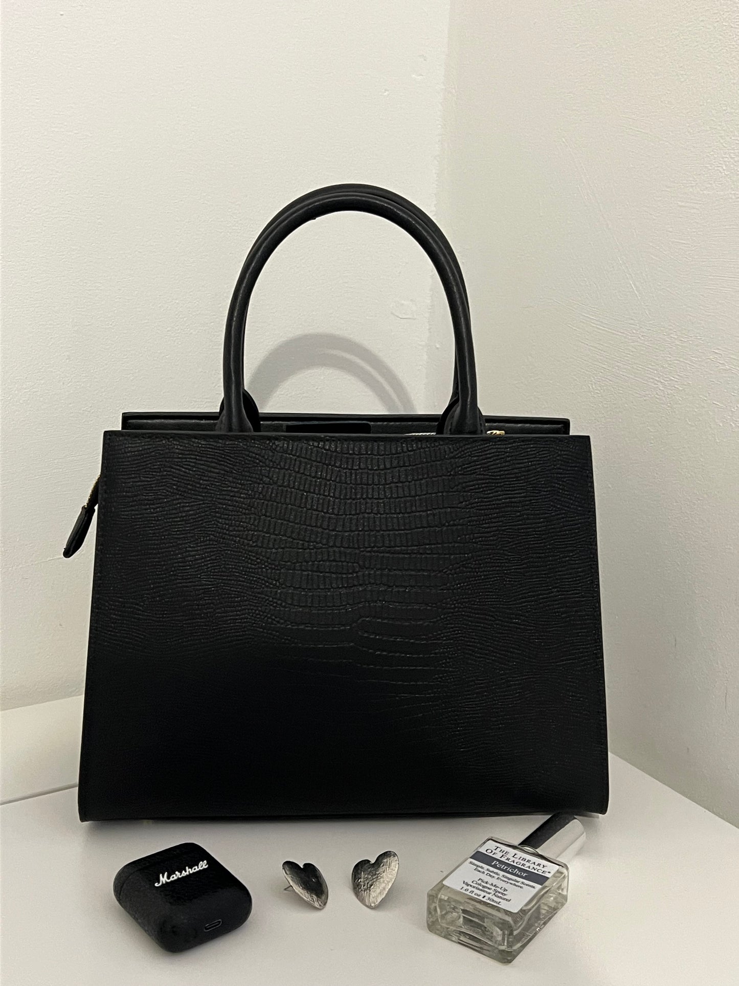 NICOLE – Julia Bag (Black, Natural Leather)