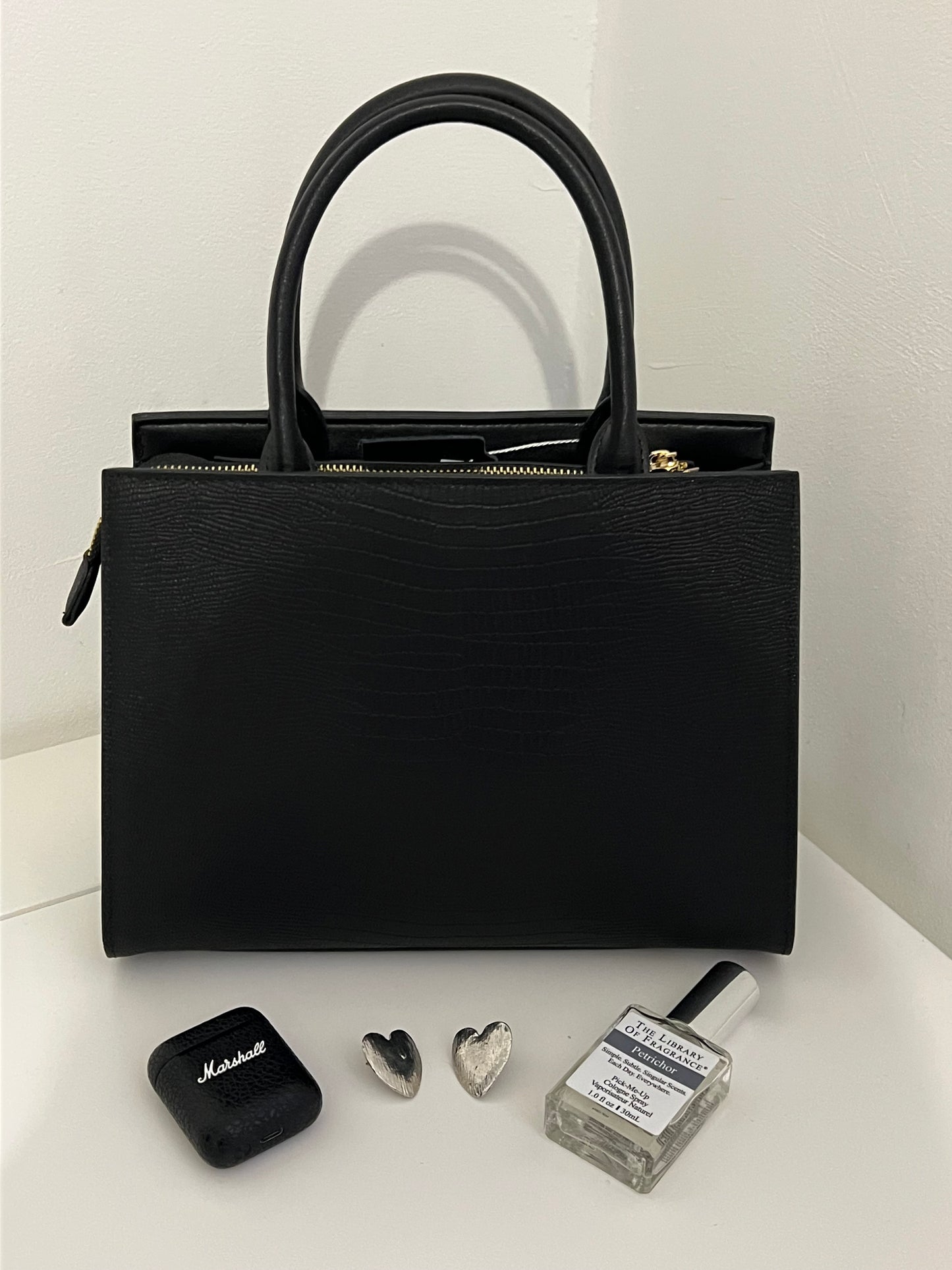 NICOLE – Julia Bag (Black, Natural Leather)