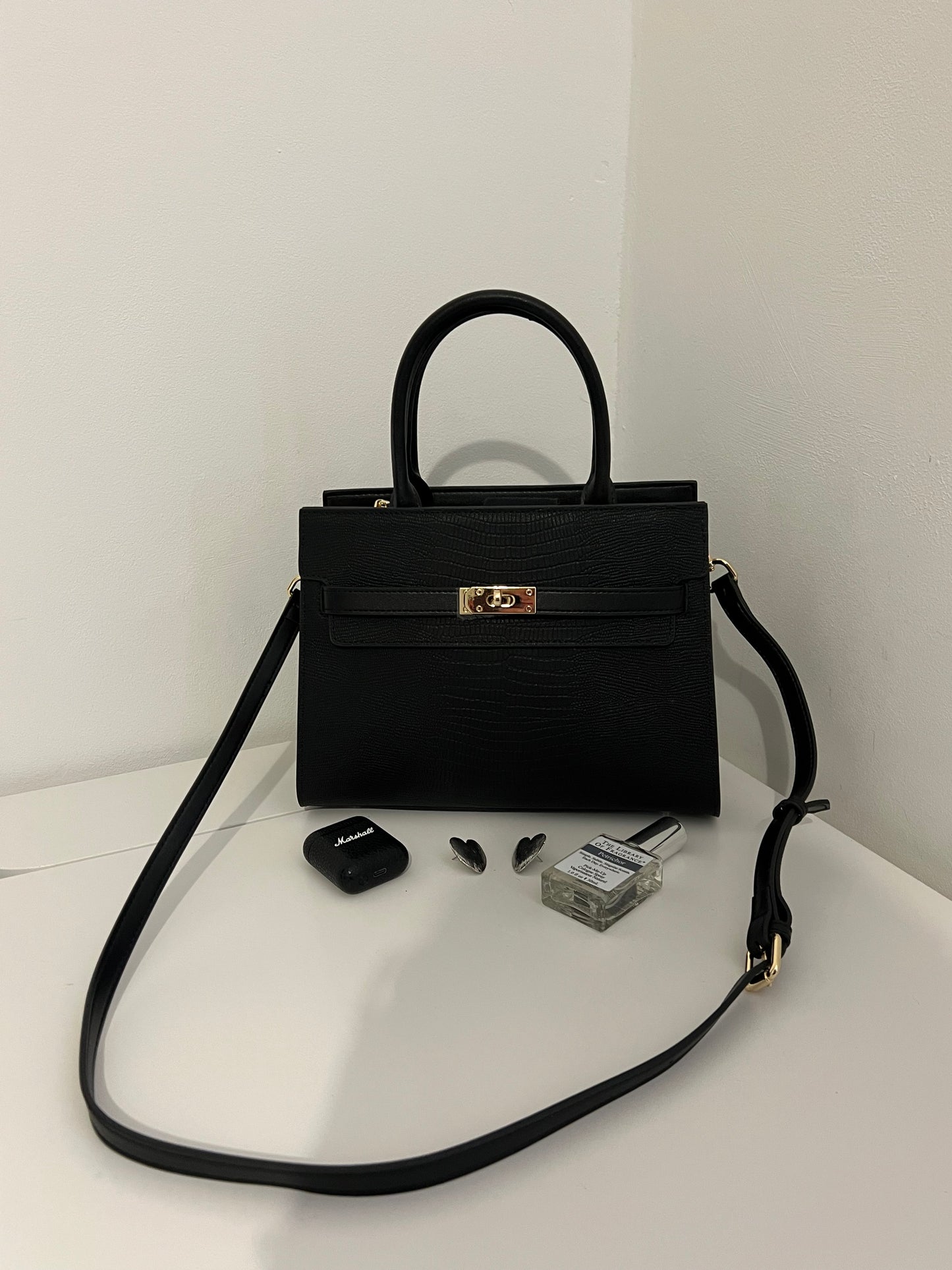 NICOLE – Julia Bag (Black, Natural Leather)