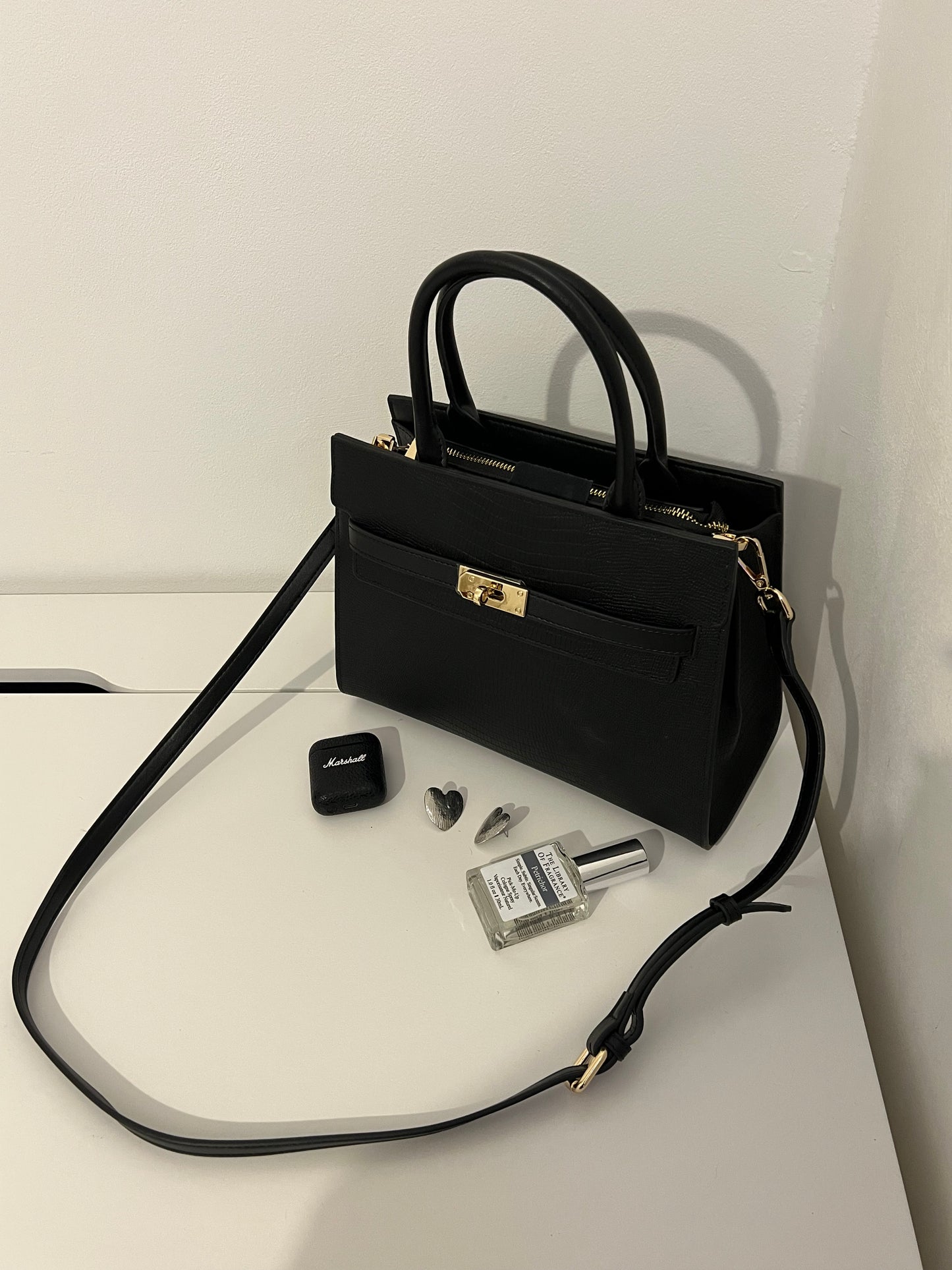 NICOLE – Julia Bag (Black, Natural Leather)