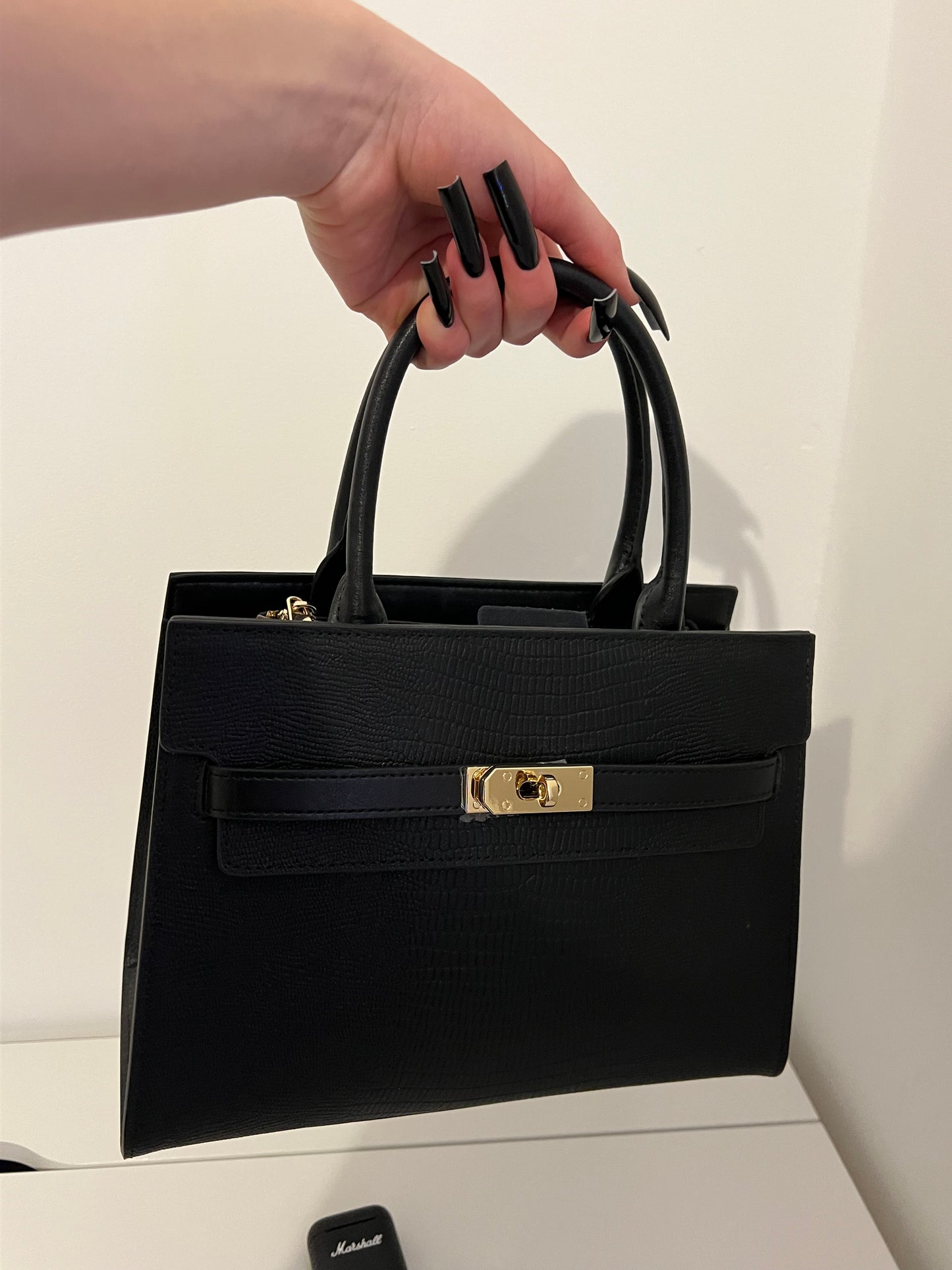 NICOLE – Julia Bag (Black, Natural Leather)