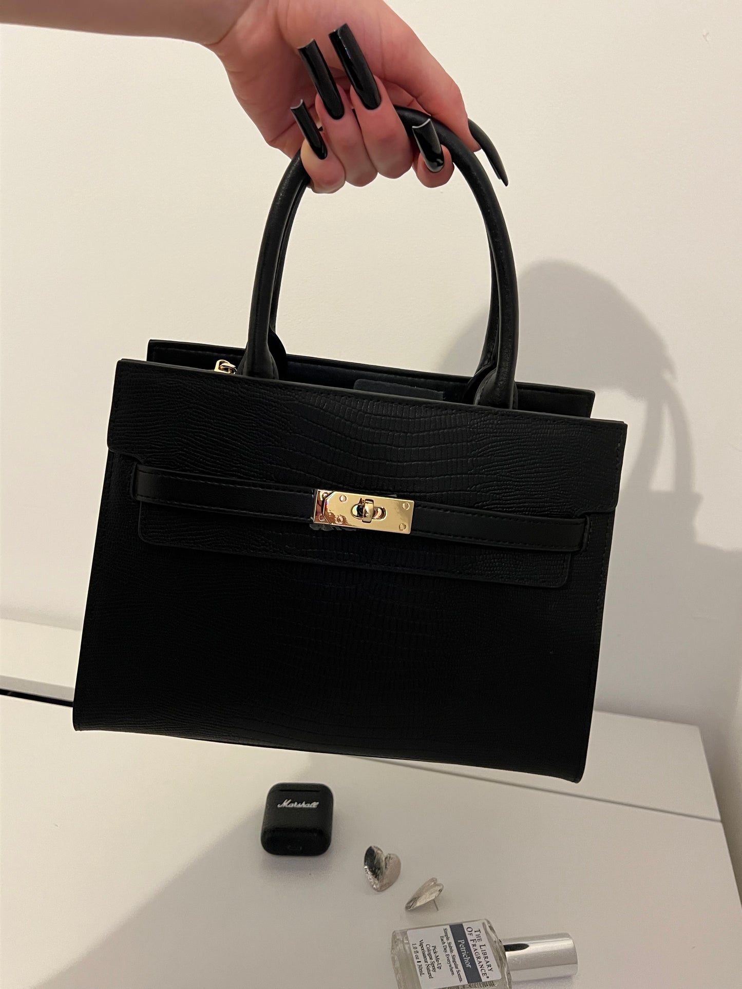 NICOLE – Julia Bag (Black, Natural Leather)