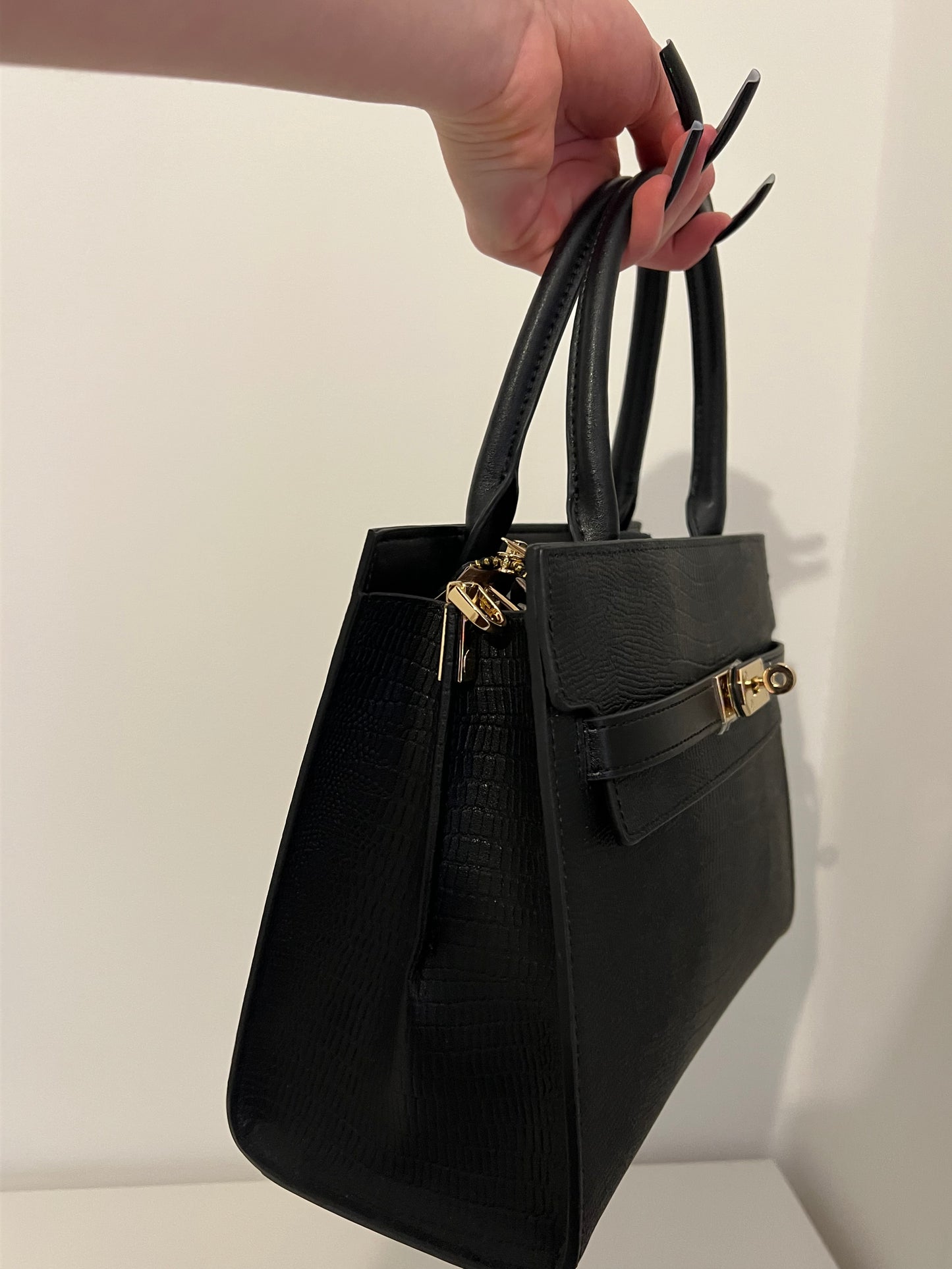 NICOLE – Julia Bag (Black, Natural Leather)