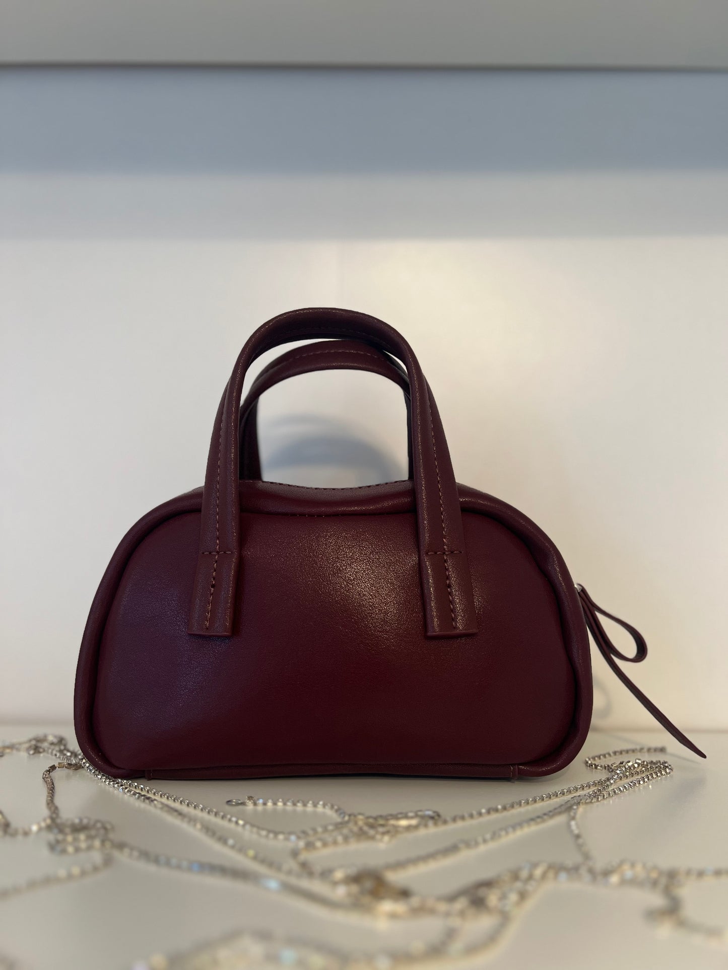 RUBY – Burgundy Genuine Leather Mini Bag