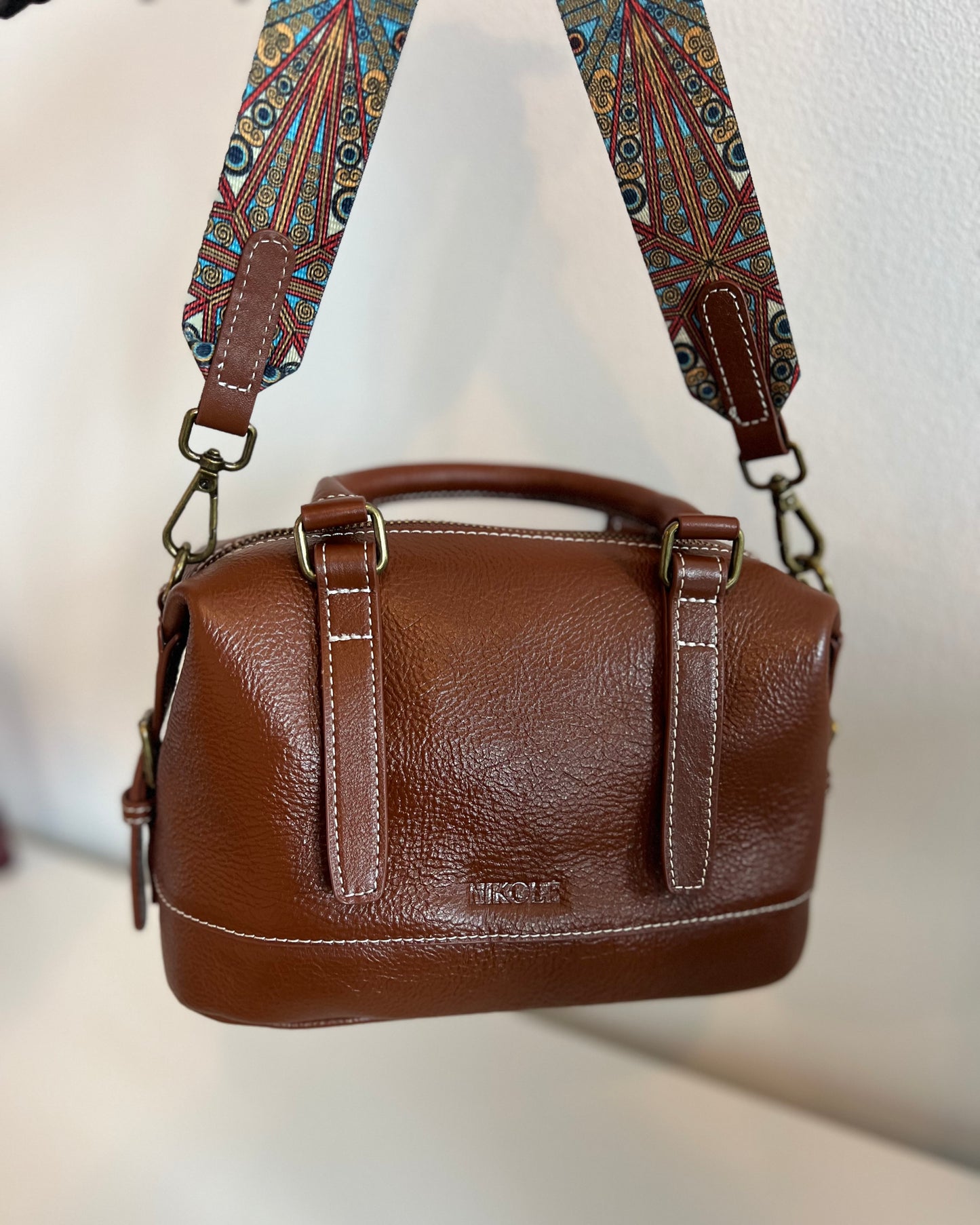 NIKOLÈ Caramel Tote – skórzana torebka damska, elegancka torba na co dzień