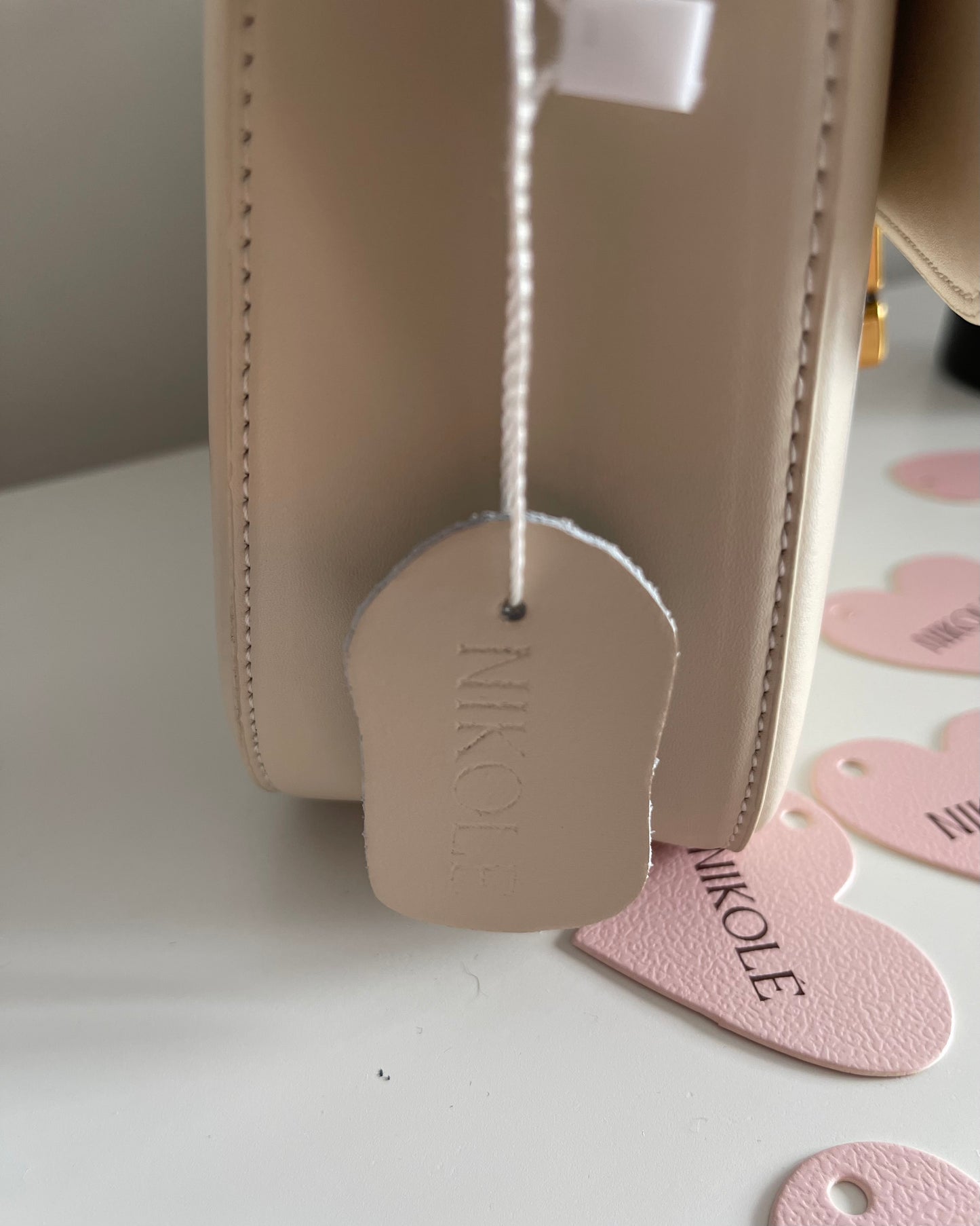 NIKOLÉ Polly Beige – Luxury Leather Handbag