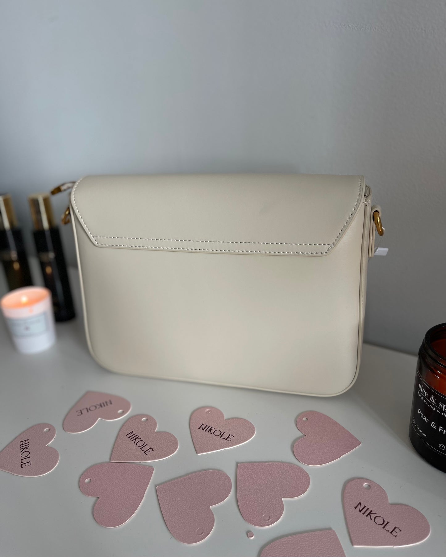 NIKOLÉ Polly Ivory – Luxury Leather Handbag