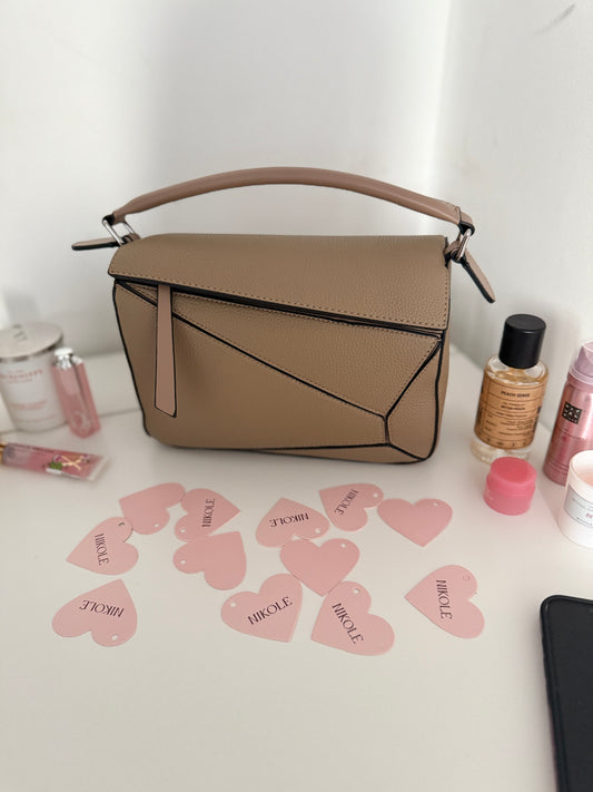 NIKOLÉ “PUZZLE” — Caramel Beige Eco-Leather Bag