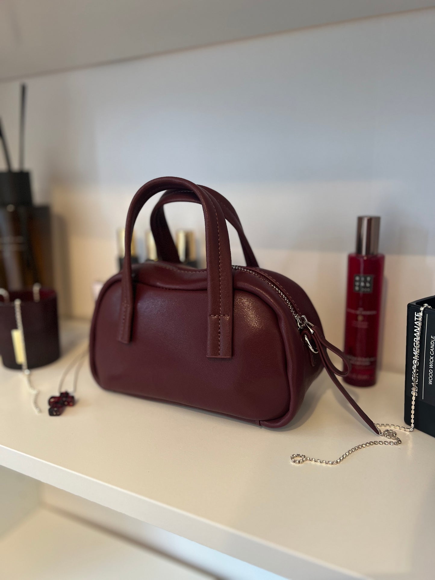 RUBY – Burgundy Genuine Leather Mini Bag