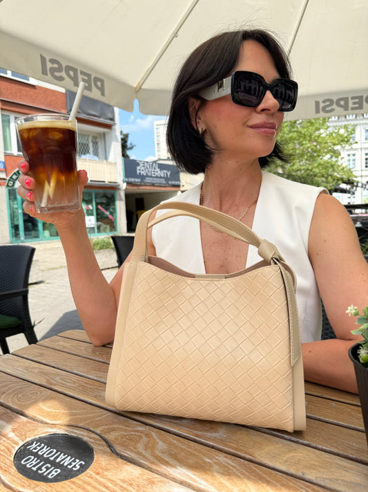 NIKOLÈ Kate Bag – Ivory | Genuine Leather Handbag (Copy)