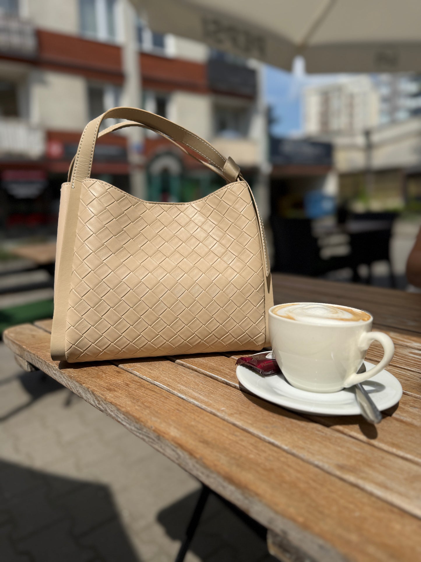 NIKOLÈ Kate Bag – Ivory | Genuine Leather Handbag (Copy)