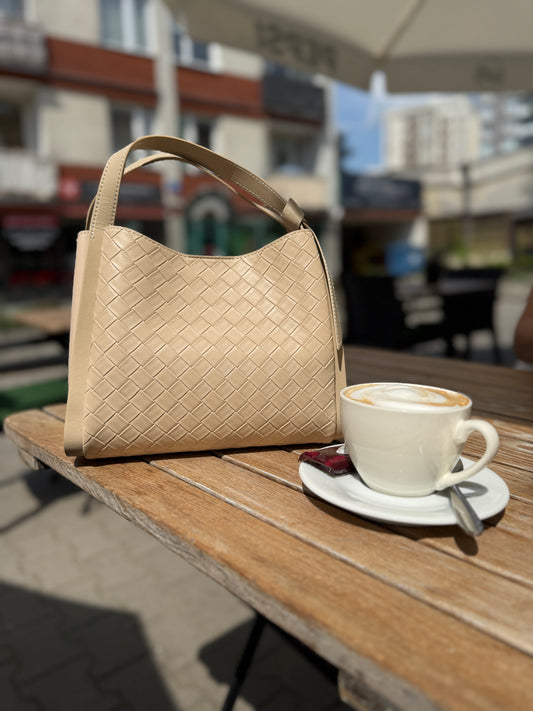 NIKOLÈ Kate Bag – Ivory | Genuine Leather Handbag (Copy)