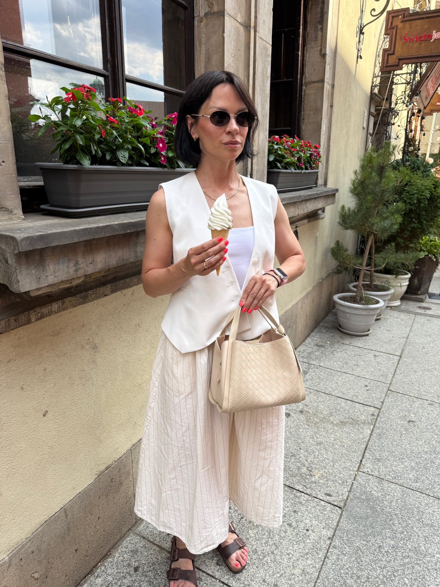 NIKOLÈ Kate Bag – Ivory | Genuine Leather Handbag (Copy)
