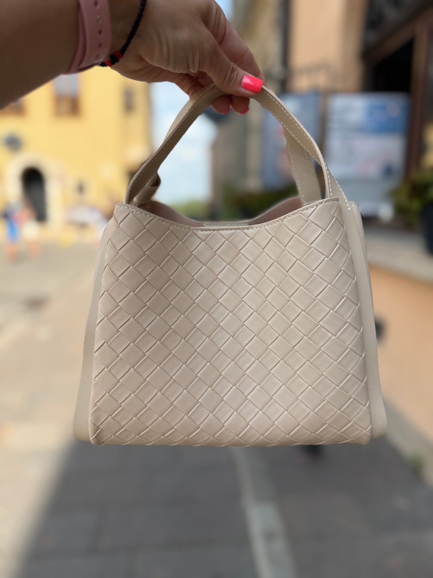 NIKOLÈ Kate Bag – Ivory | Genuine Leather Handbag (Copy)