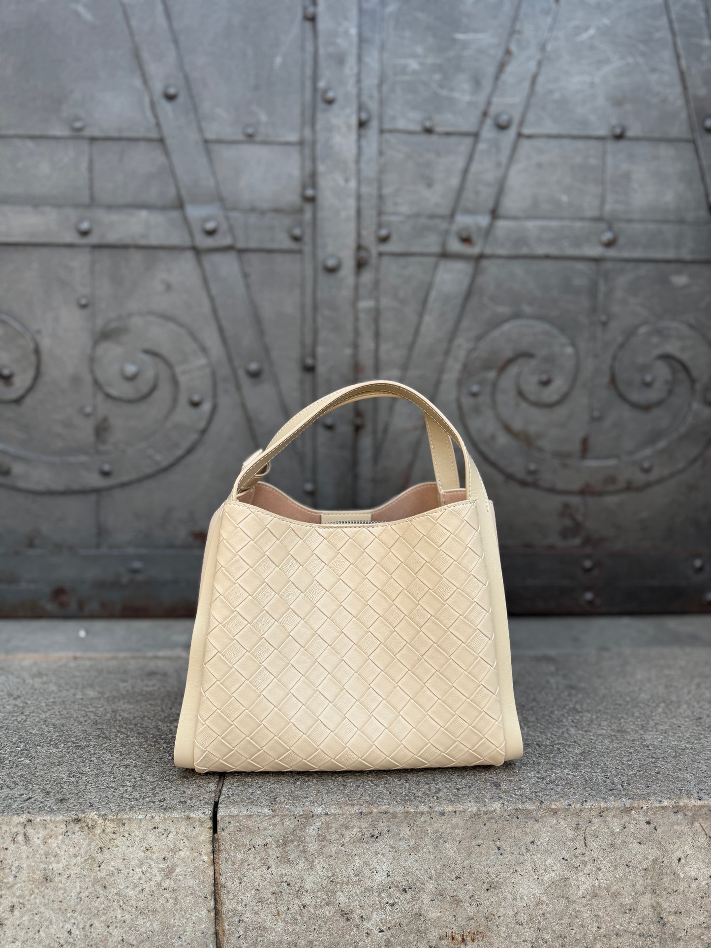NIKOLÈ Kate Bag – Ivory | Genuine Leather Handbag (Copy)