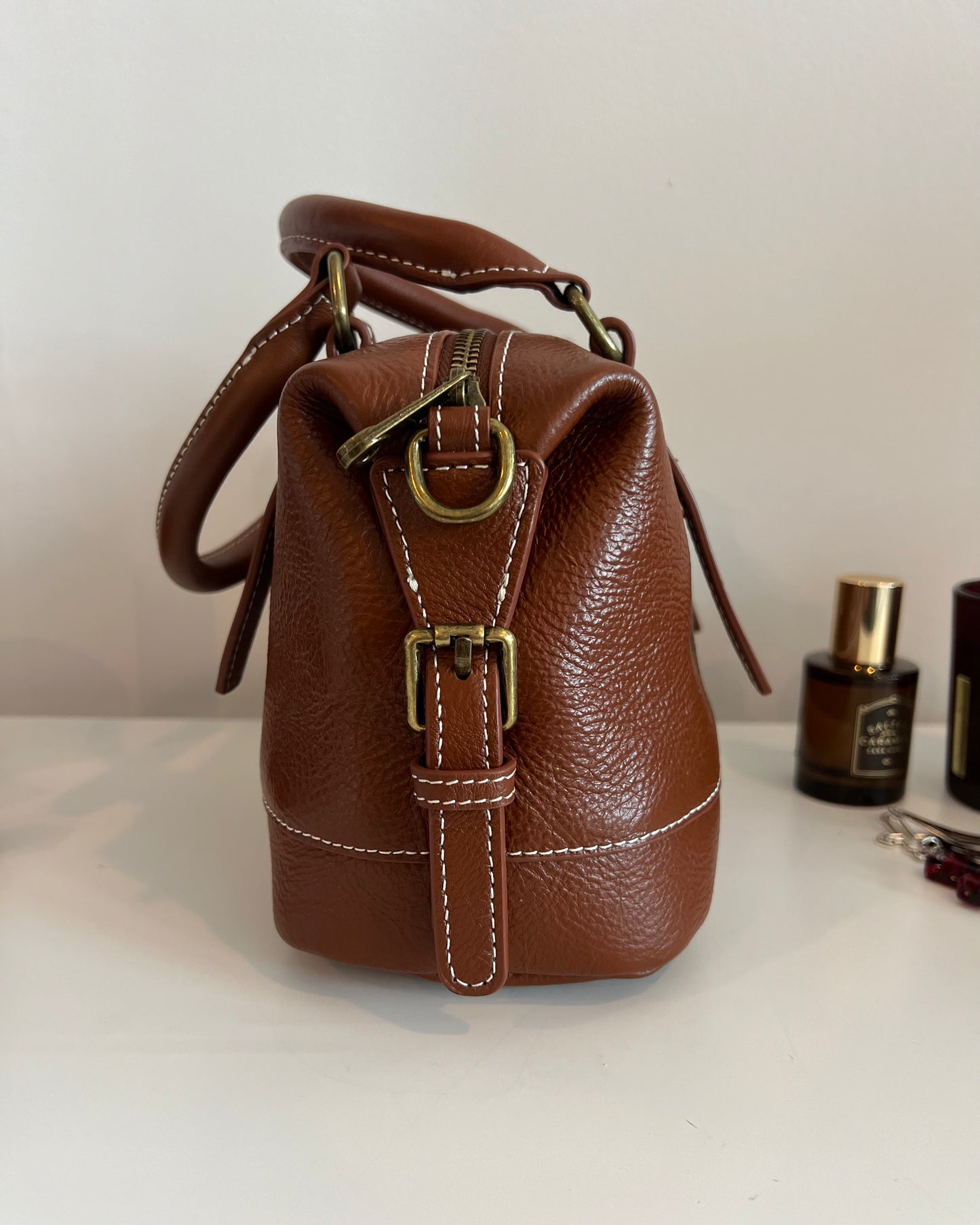 NIKOLÈ Caramel Tote – skórzana torebka damska, elegancka torba na co dzień