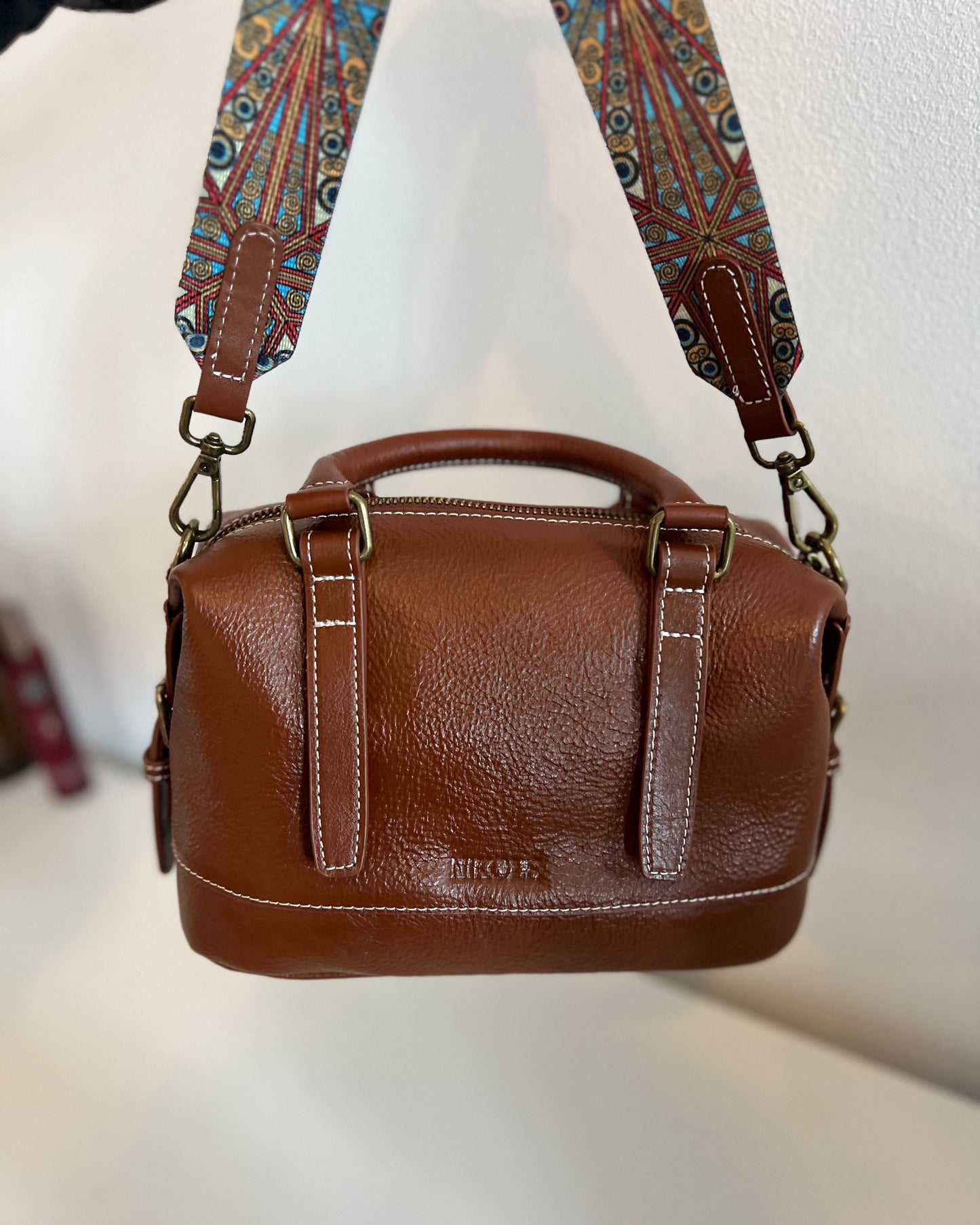 NIKOLÈ Caramel Tote – skórzana torebka damska, elegancka torba na co dzień